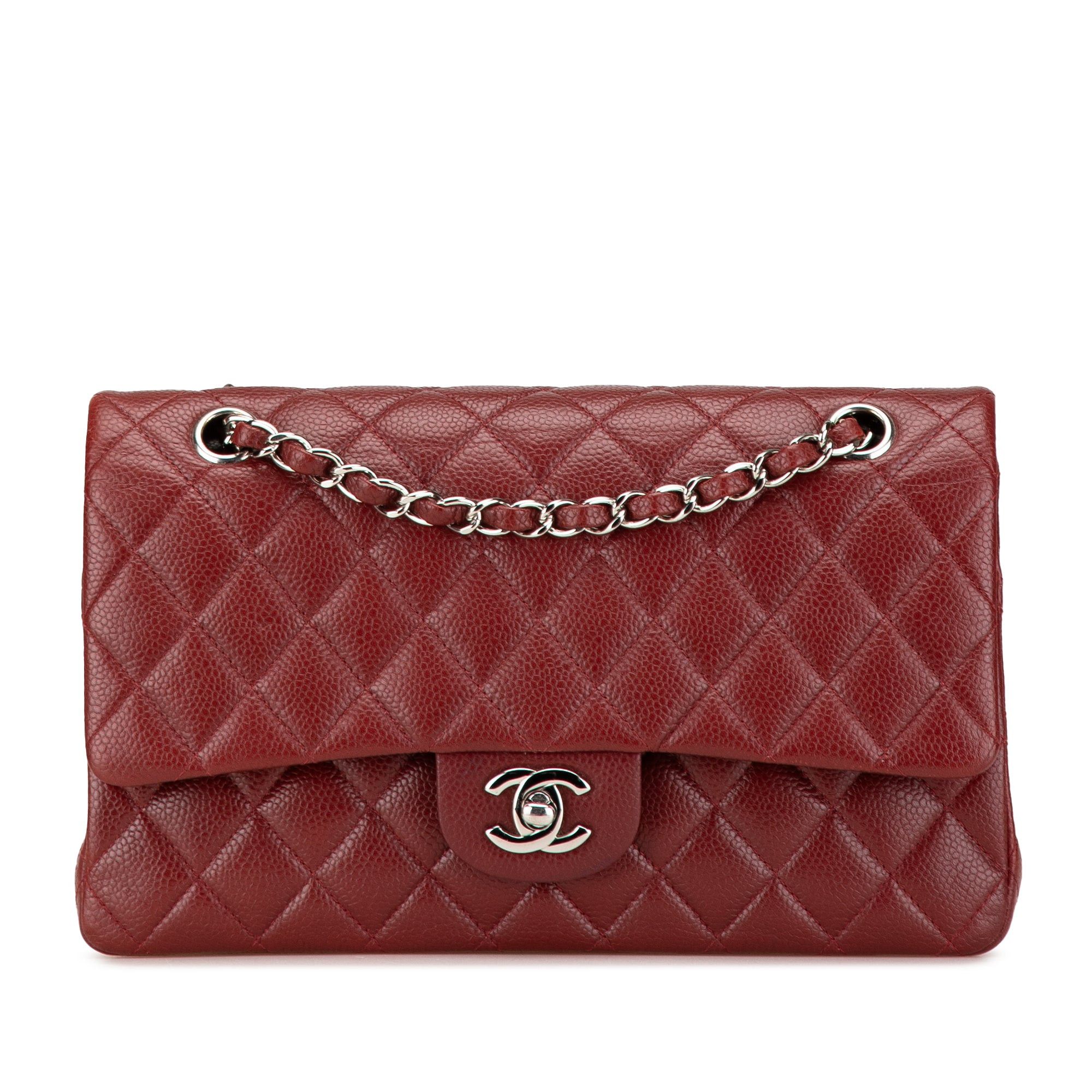Chanel Chanel Medium Classic Caviar Double Flap Red Size ONE SIZE - 1 Thumbnail