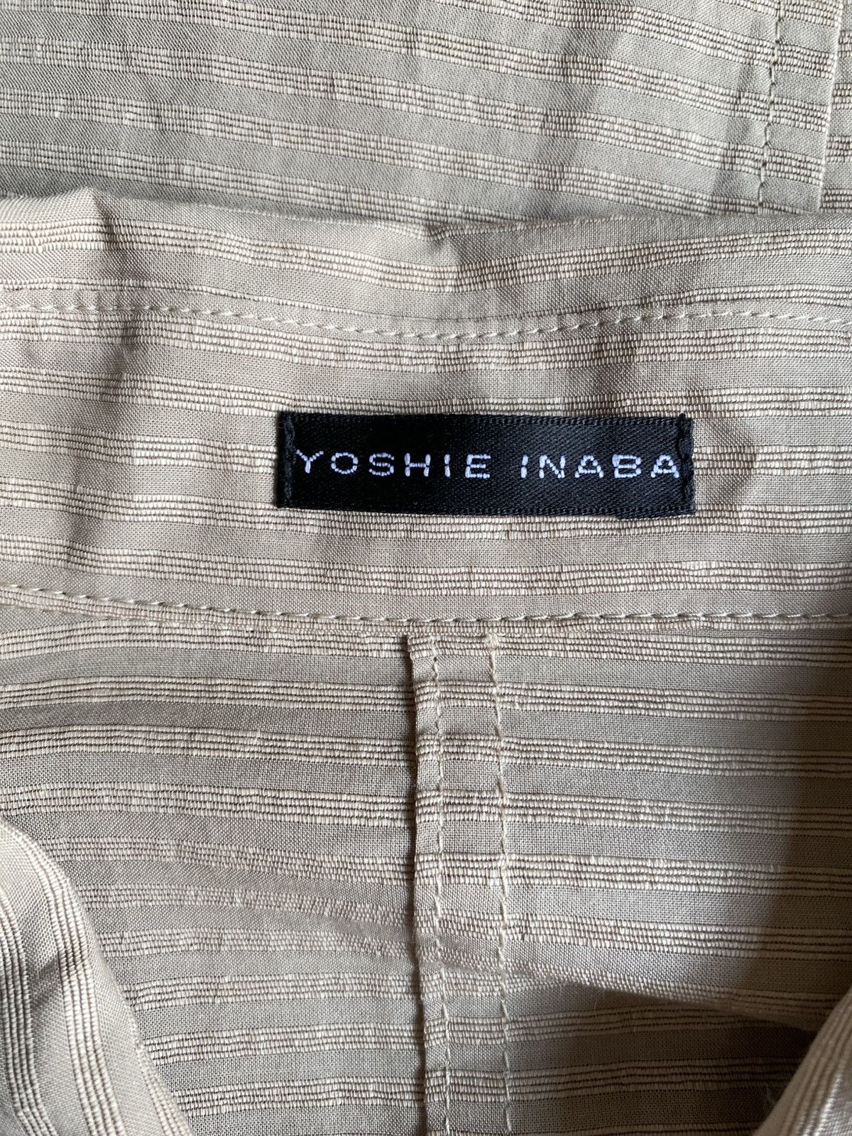 yoshie inaba YOSHIE INABA Brown Striped Button-Up Shirt Size L / US 10 / IT 46 - 3 Thumbnail
