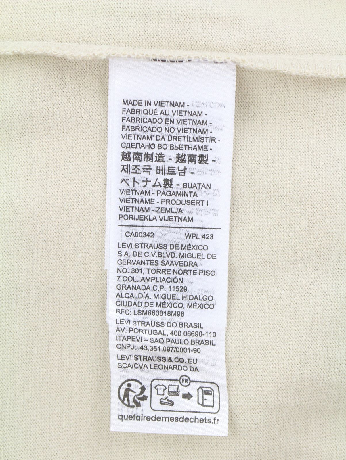 Levi's STANDARD XL Light Beige Cotton Tricot Crew Neck 87866 Size US XL / EU 56 / 4 - 7 Thumbnail