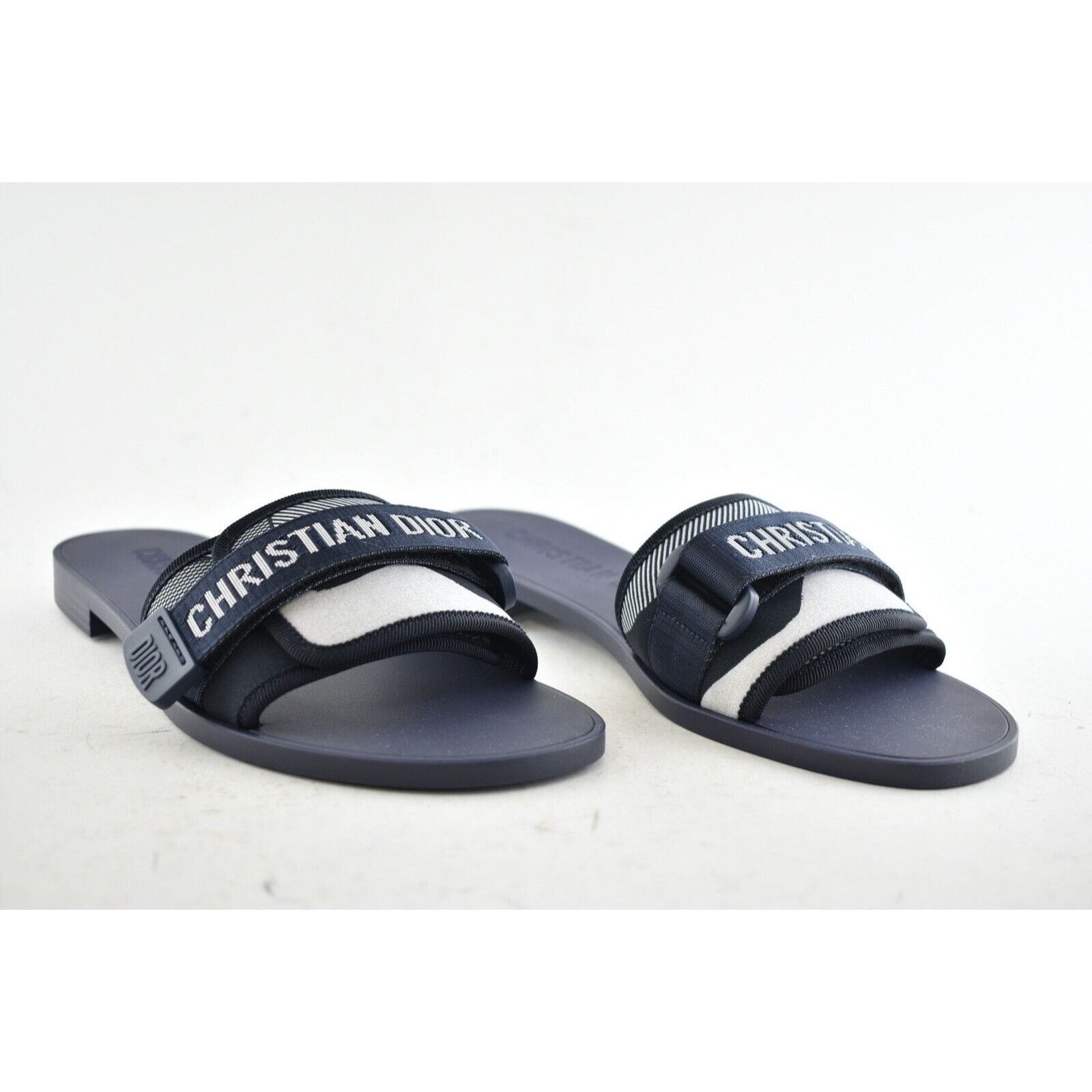 Dior Dio(r)evolution Dway Rubber Logo Slide Mule Flat Sandal 37 Size US 7 / IT 37 - 4 Thumbnail