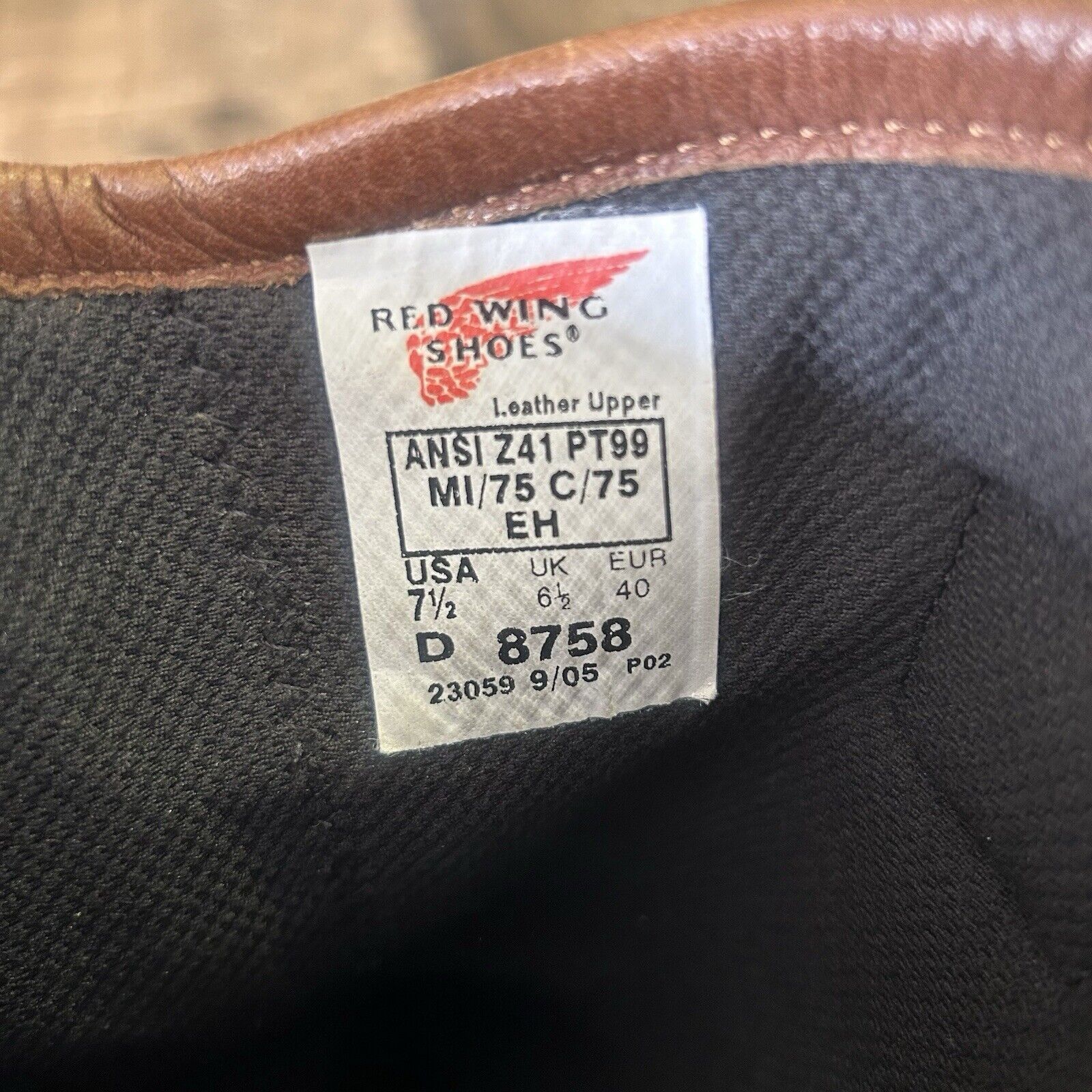 Red Wing Red Wing 8758 Steel Toe EH Pull On Work Boots Mens 7.5 D Size US 7.5 / EU 40-41 - 4 Thumbnail