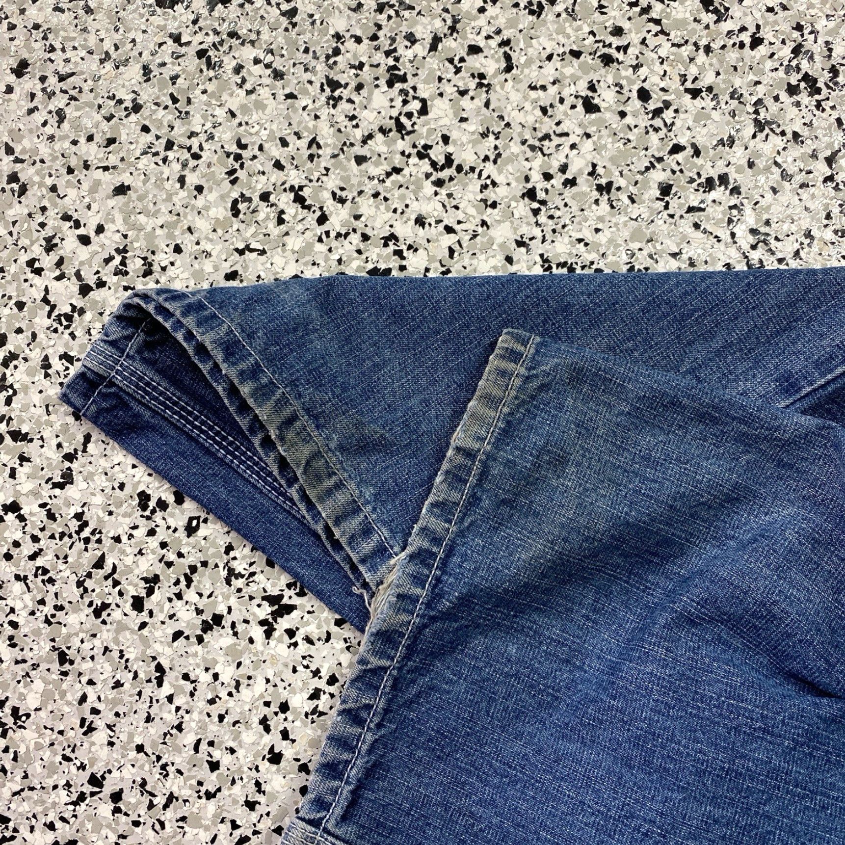 Vintage VINTAGE Wu Wear Jeans Baggy Wide Leg Carpenter Mens 36x32 36x31 Blue Denim GUC Size US 33 - 6 Thumbnail