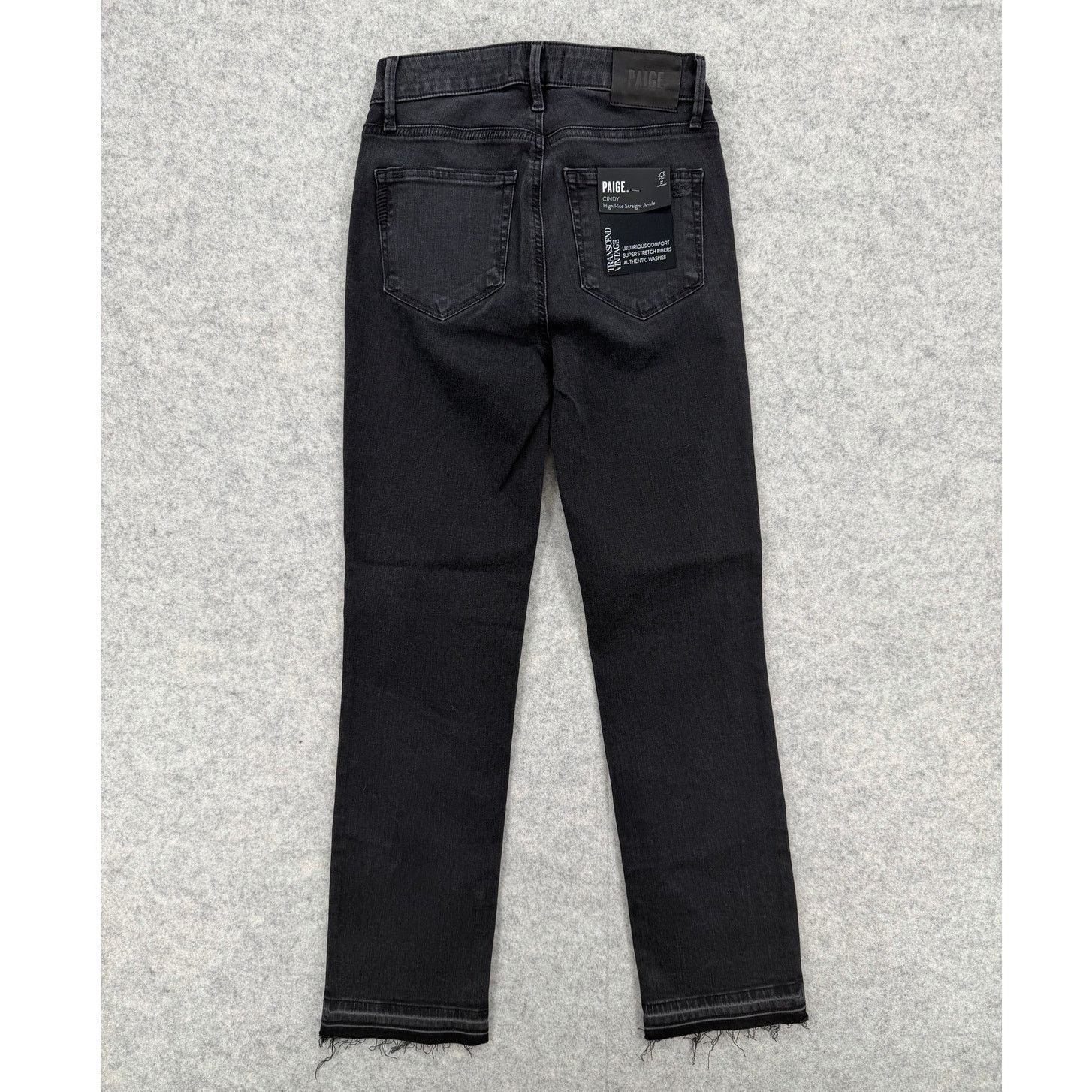 Paige NWT Paige Cindy Transcend Destructed High Rise Straight Jean Size 24" / US 00 / IT 34 - 6 Thumbnail