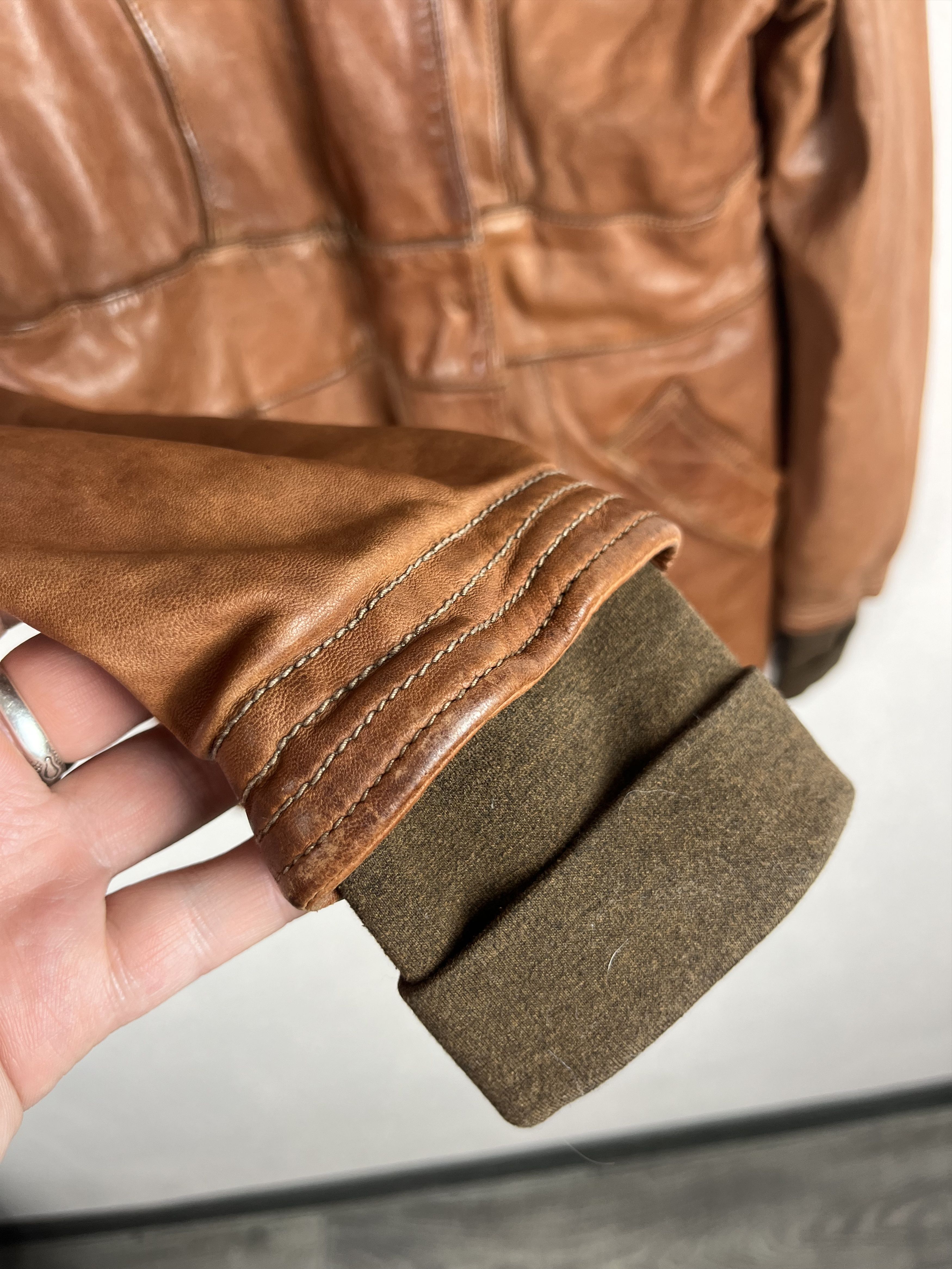 Giorgio Brato Giorgio Brato Hooded Zip Leather Brown Jacket Vera Pelle Size M / US 6-8 / IT 42-44 - 10 Thumbnail