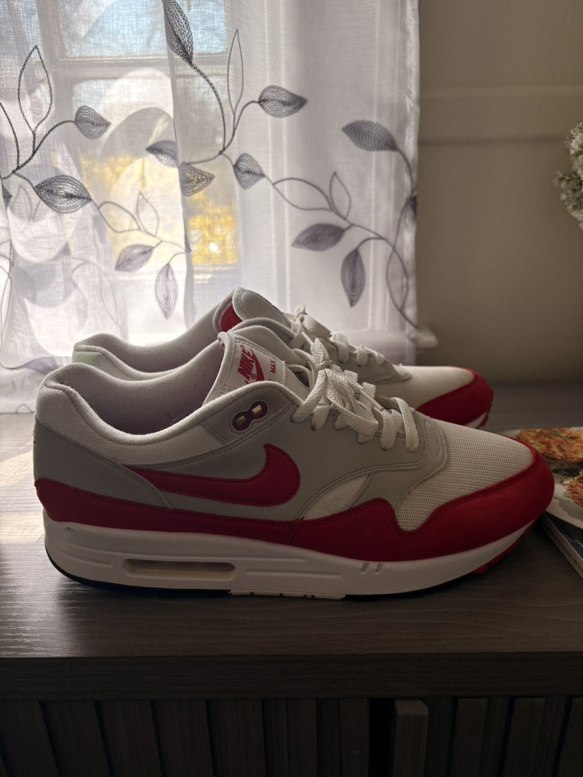 Nike Nike Air Max 1 Anniversary Red 2017 Size US 11.5 / EU 44-45 - 3 Thumbnail