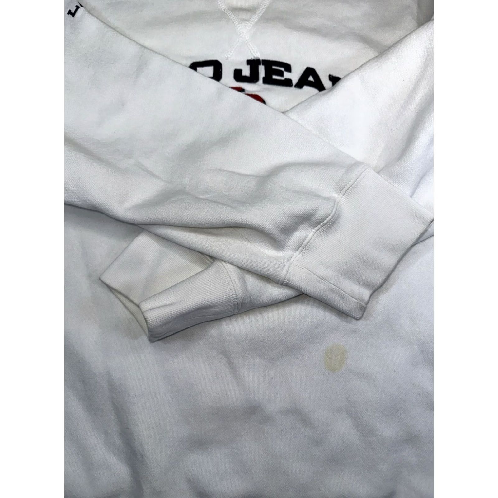 Ralph Lauren VINTAGE Ralph Lauren Men Sweater Crew Neck 2XL White Distressed Pullover Size US XXL / EU 58 / 5 - 6 Thumbnail