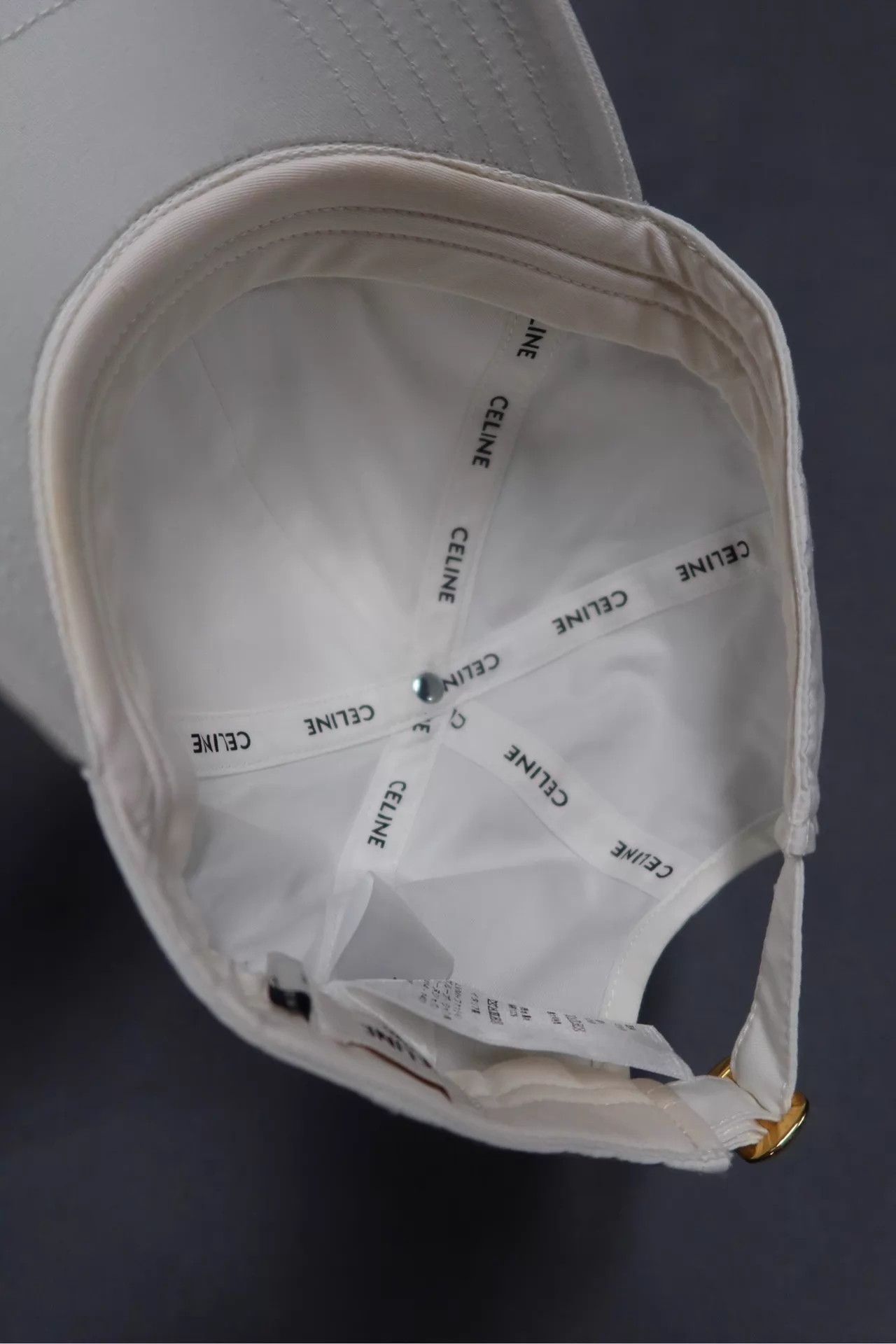 Celine CELINE Women's White Cotton Cap M Worn Once Size ONE SIZE - 3 Thumbnail