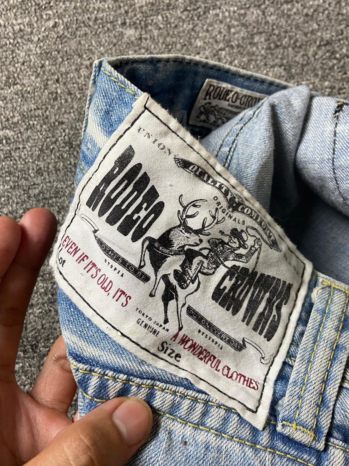 Japanese Brand Vintage Rodeo Crowns Slim Cut Denim Jeans (142) Size US 28 / EU 44 - 5 Thumbnail