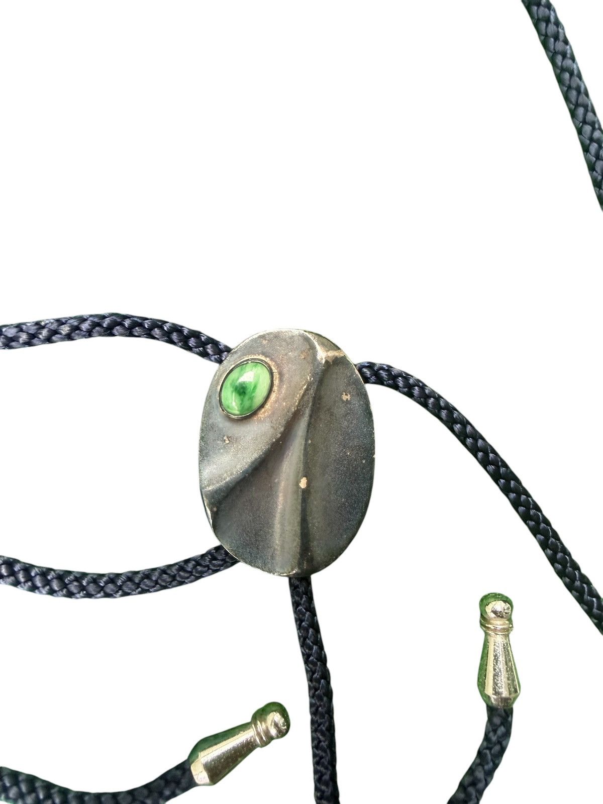 Vintage Vintage 50's green stone Bolo tie Size ONE SIZE - 4 Thumbnail