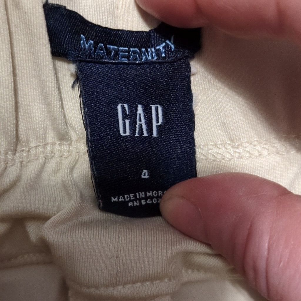 Gap Gap Maternity Cream Pants Size 4 Size 27" / US 4 / IT 40 - 3 Thumbnail