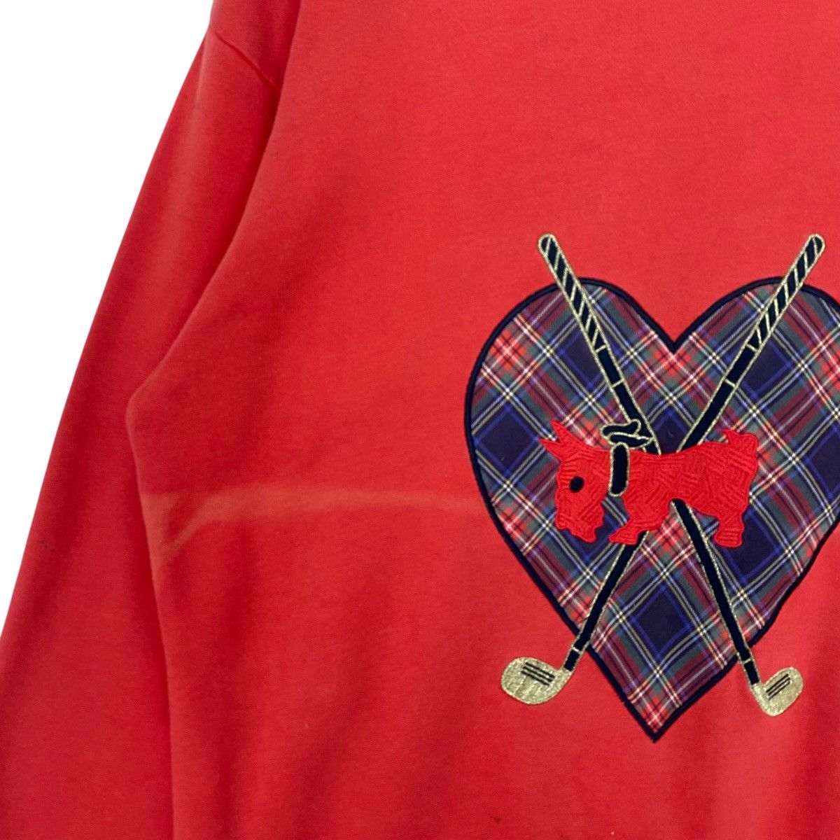 Vintage Vintage 90s Escada Sweatshirt CollarNeck Red Big Logo Size S Size S / US 4 / IT 40 - 5 Thumbnail