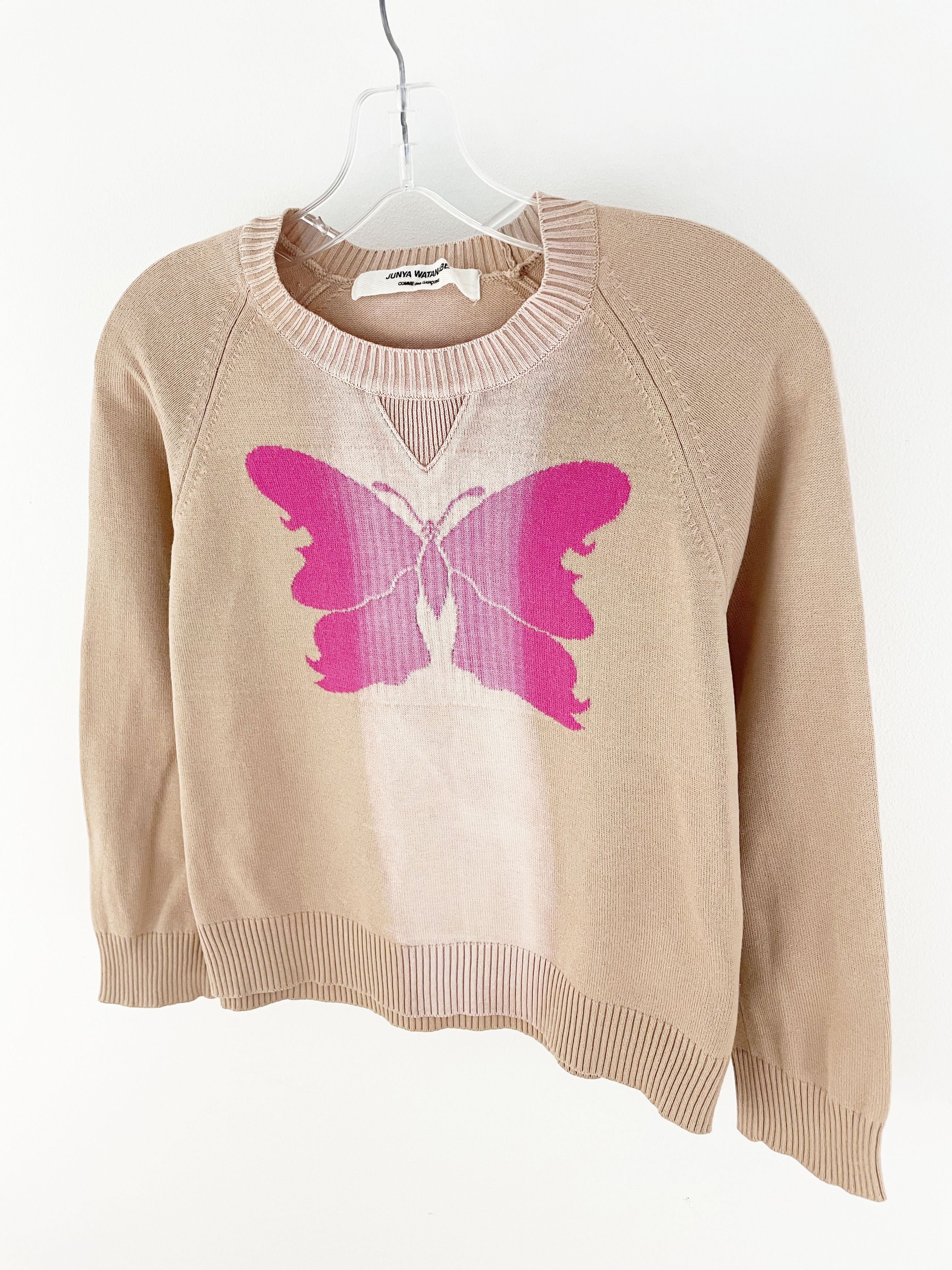 Junya Watanabe 2001 Butterfly Knit Sweater Size S / US 4 / IT 40 - 2 Thumbnail