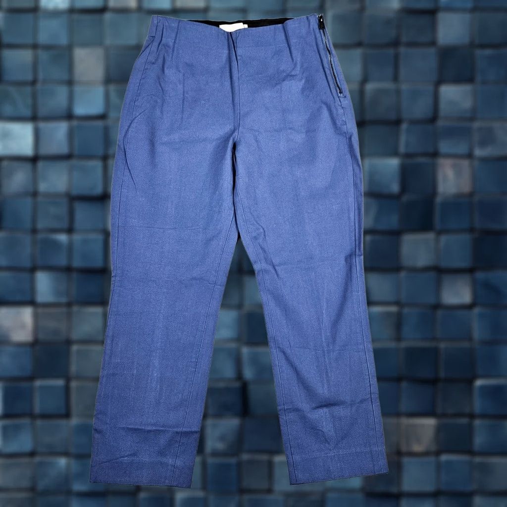 Everlane Everlane Women's Pants Side Zipper Ankle Blue 6 Slim Regular Fit Cotton Elastane Size 28" / US 6 / IT 42 - 1 Thumbnail
