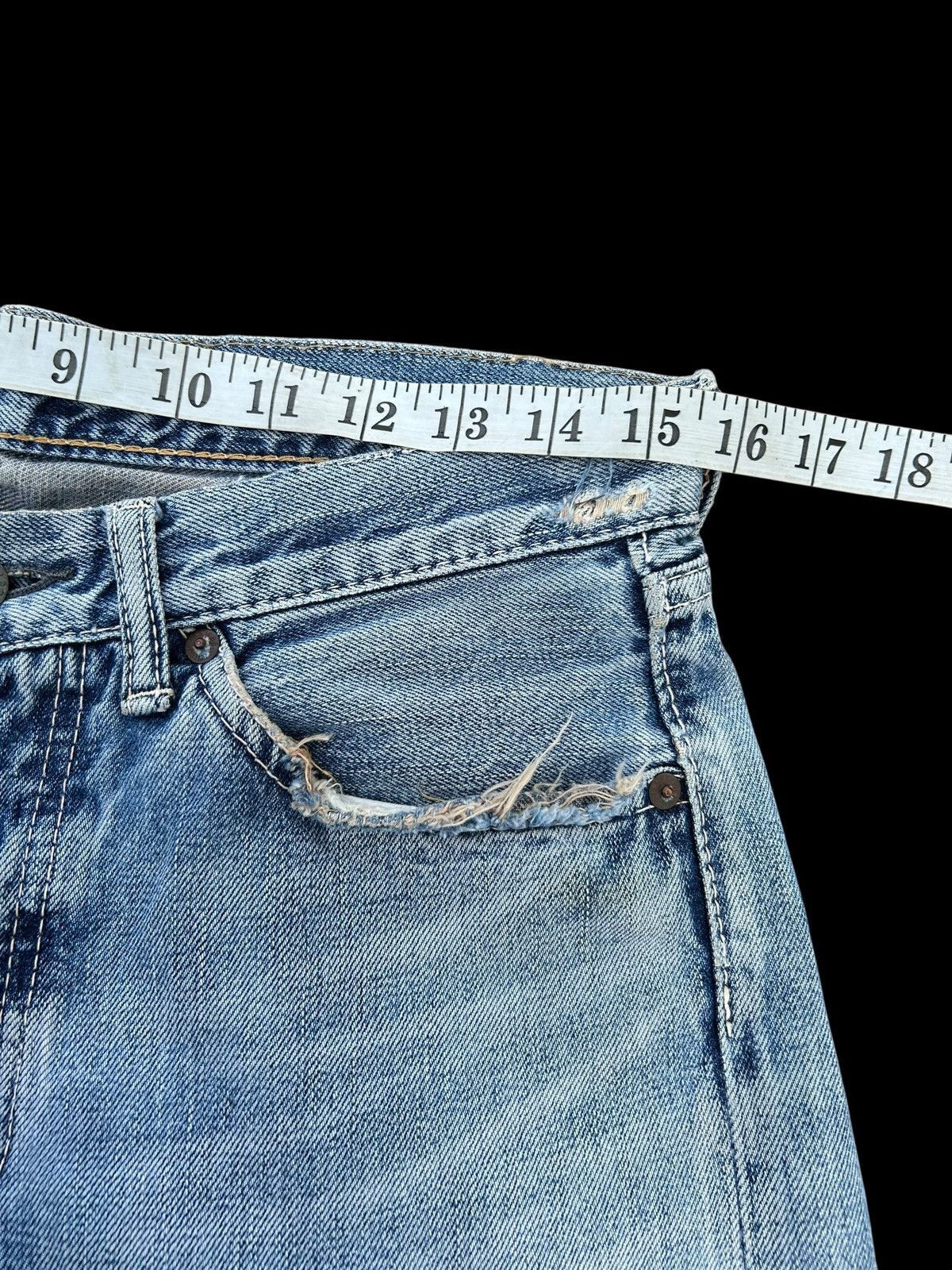 Kapital Thrashed Vintage OMNIGOD Selvedge Denim Jeans Size US 31 - 19 Thumbnail