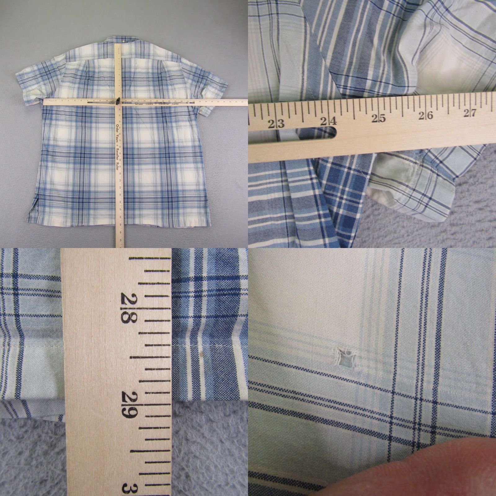 Ralph Lauren VINTAGE Ralph Lauren Men's Shirt Large Blue Plaid Cotton Casual Button-Up Outdoors Mens Size US L / EU 52-54 / 3 - 8 Thumbnail