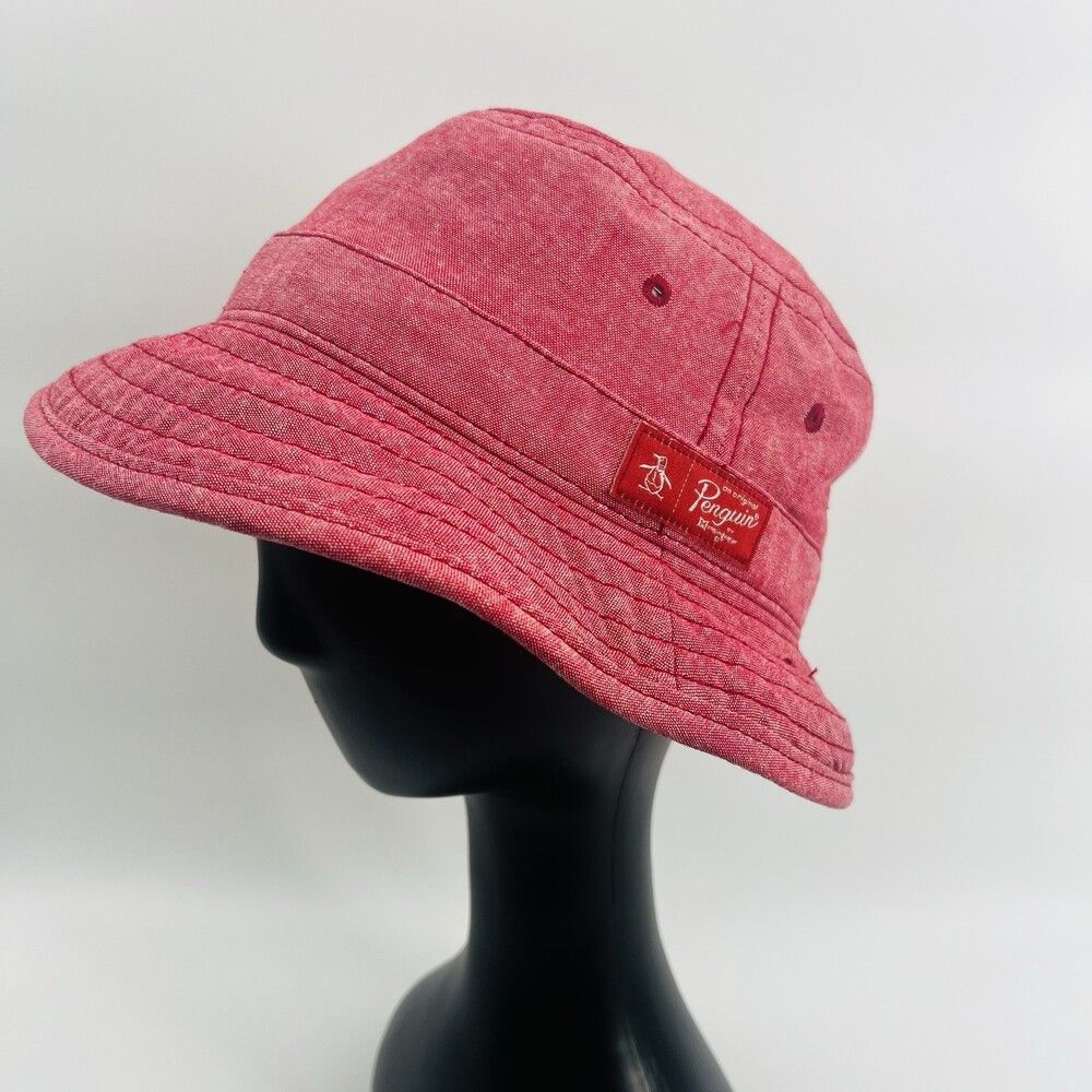 Original Penguin ORIGINAL PENGUIN Red Penguin Bucket Summer Sun Hat One Size Size ONE SIZE - 1 Thumbnail