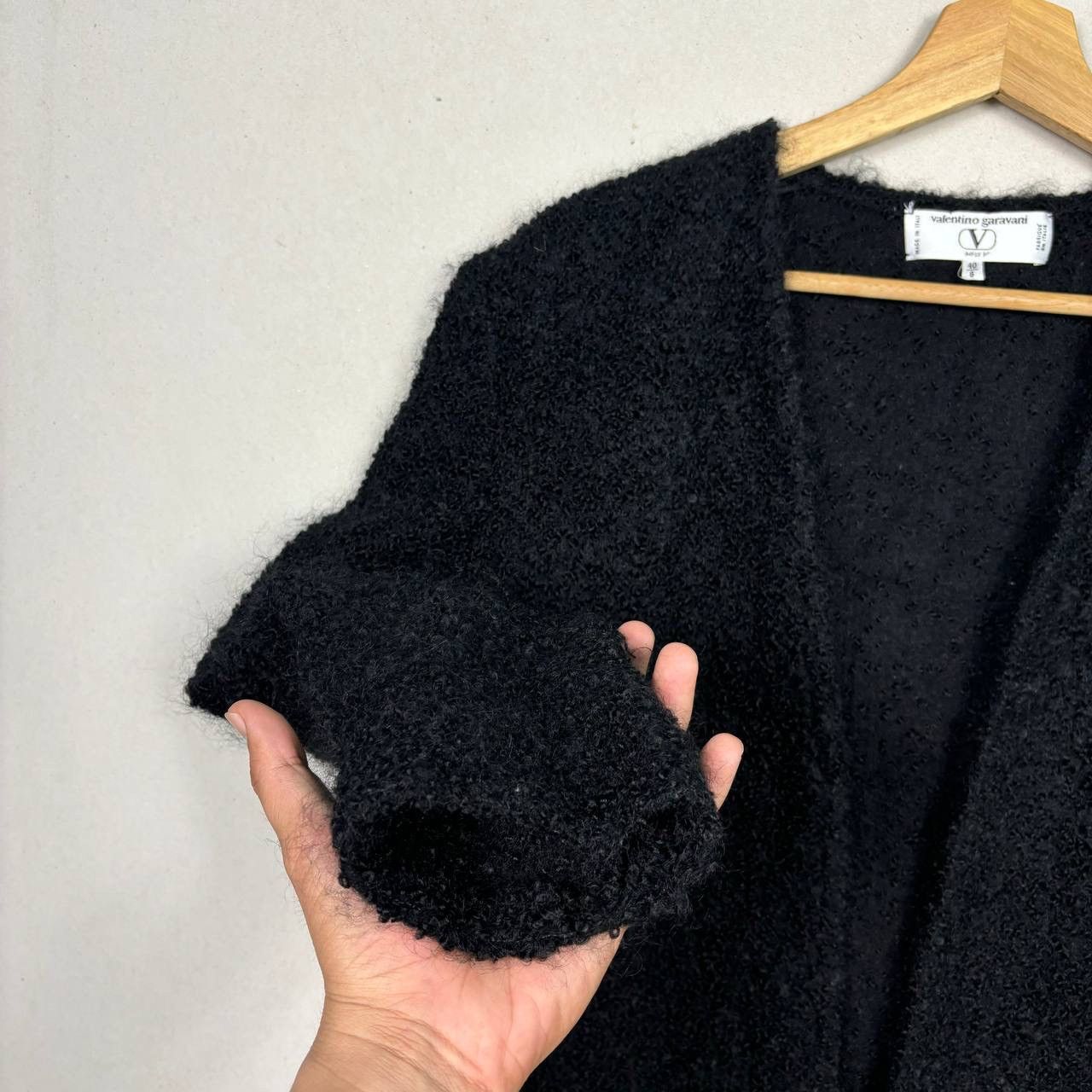 Valentino Vintage Valentino Miss V Mohair Wool Cardigan Jacket Black Size M / US 6-8 / IT 42-44 - 6 Thumbnail