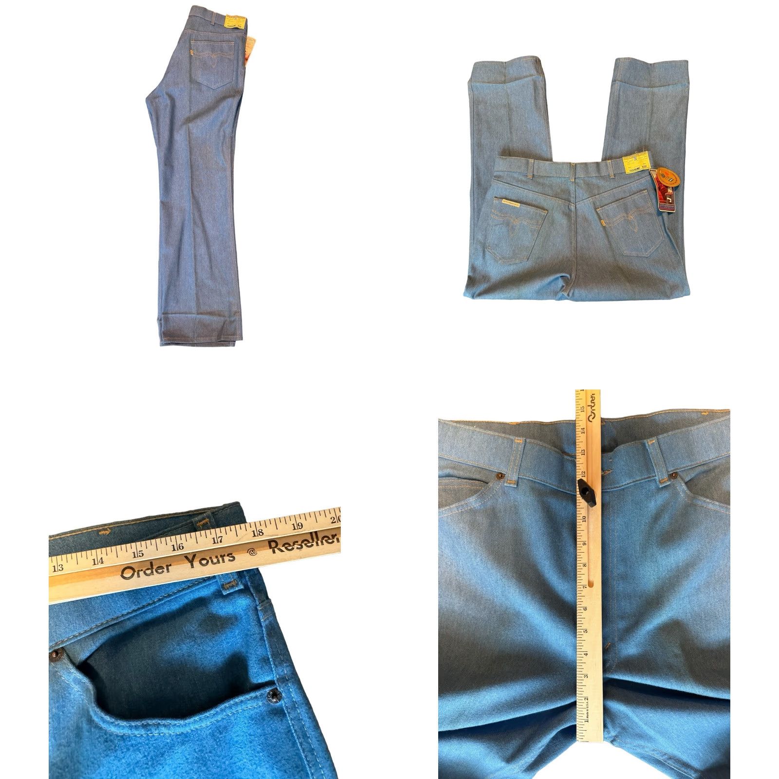 Levi's VINTAGE Levi’s Jeans 38x31 Blue Medium Wash Straight Made In USA Mens Jeans 5-Pocket Denim Cowboy USA Regular We Size US 38 / EU 54 - 8 Thumbnail