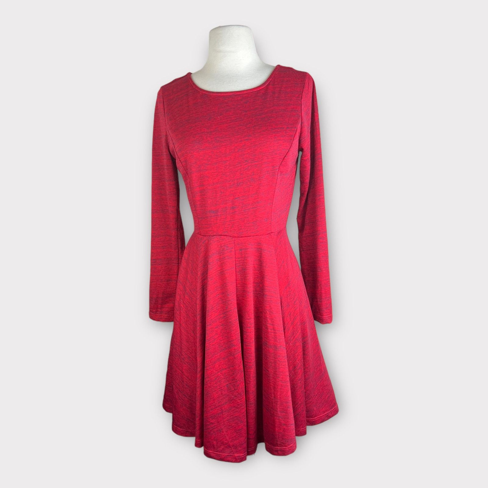 Nordstrom Collective Concepts | Red Long Sleeve Fit and Flare Dress Size S / US 4 / IT 40 - 1 Thumbnail