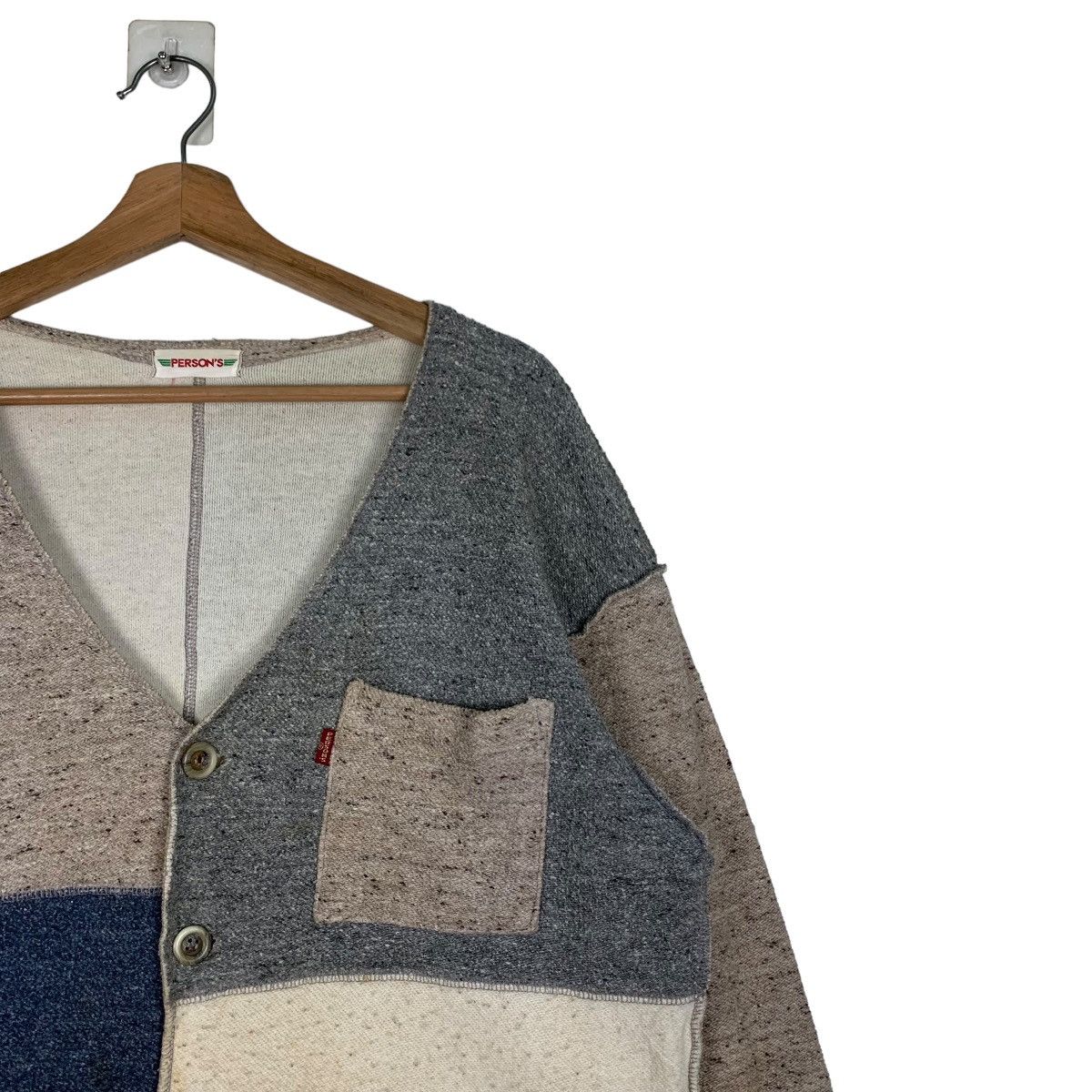 PERSON'S PERSON’S Patchwork Design Cardigan #0314-C14 Size US M / EU 48-50 / 2 - 6 Thumbnail