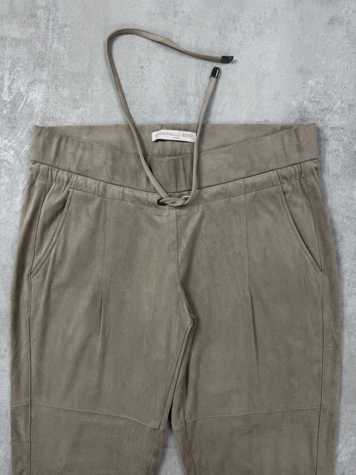 Designer RAFFAELLO ROSSI Candice 7/8 Jogging Beige Pants Womens Size 28" / US 6 / IT 42 - 2 Thumbnail