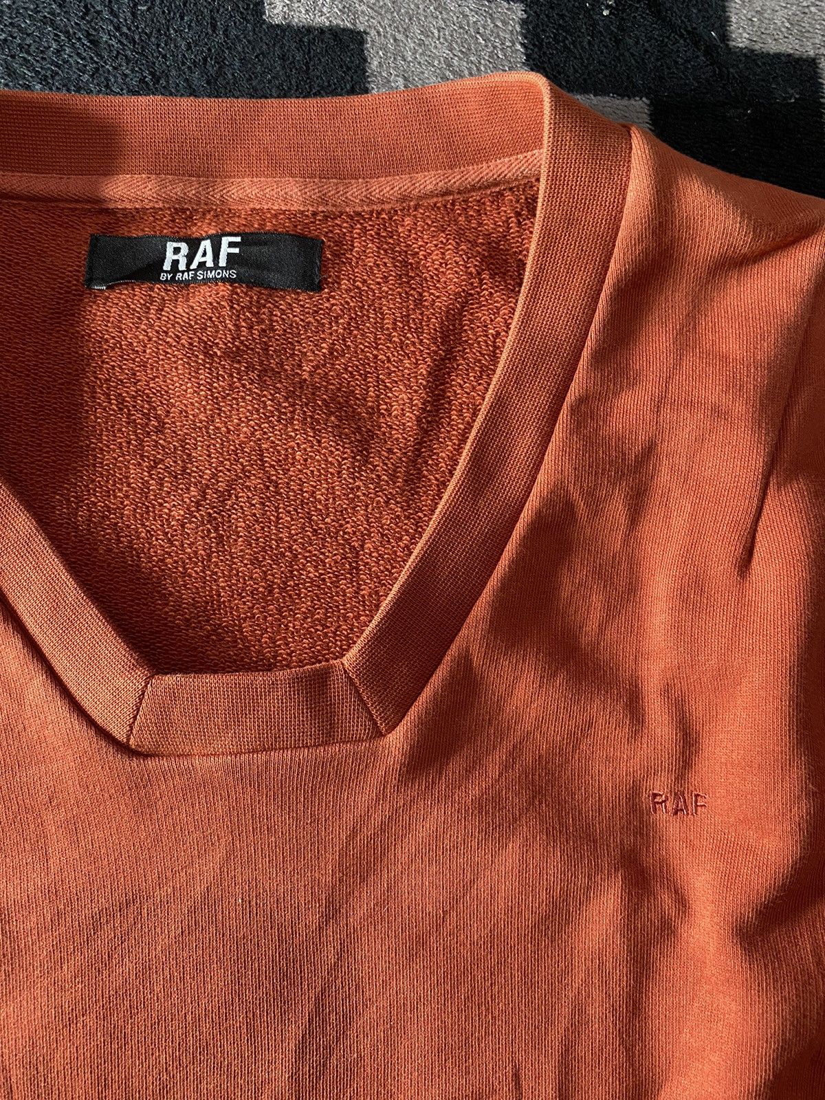 Raf by Raf Simons × Vintage Vintage raf simons v neck sweatshirts embroidery Size US M / EU 48-50 / 2 - 3 Thumbnail