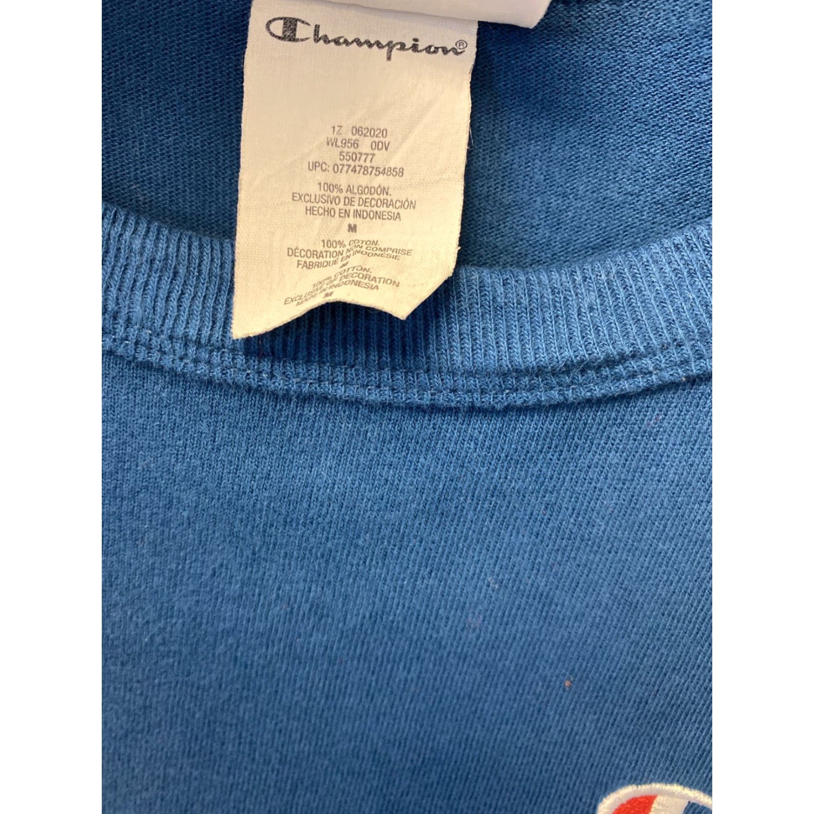 Champion VINTAGE Champion Cropped T-Shirt Indigo Casual M Womens Size M / US 6-8 / IT 42-44 - 5 Thumbnail