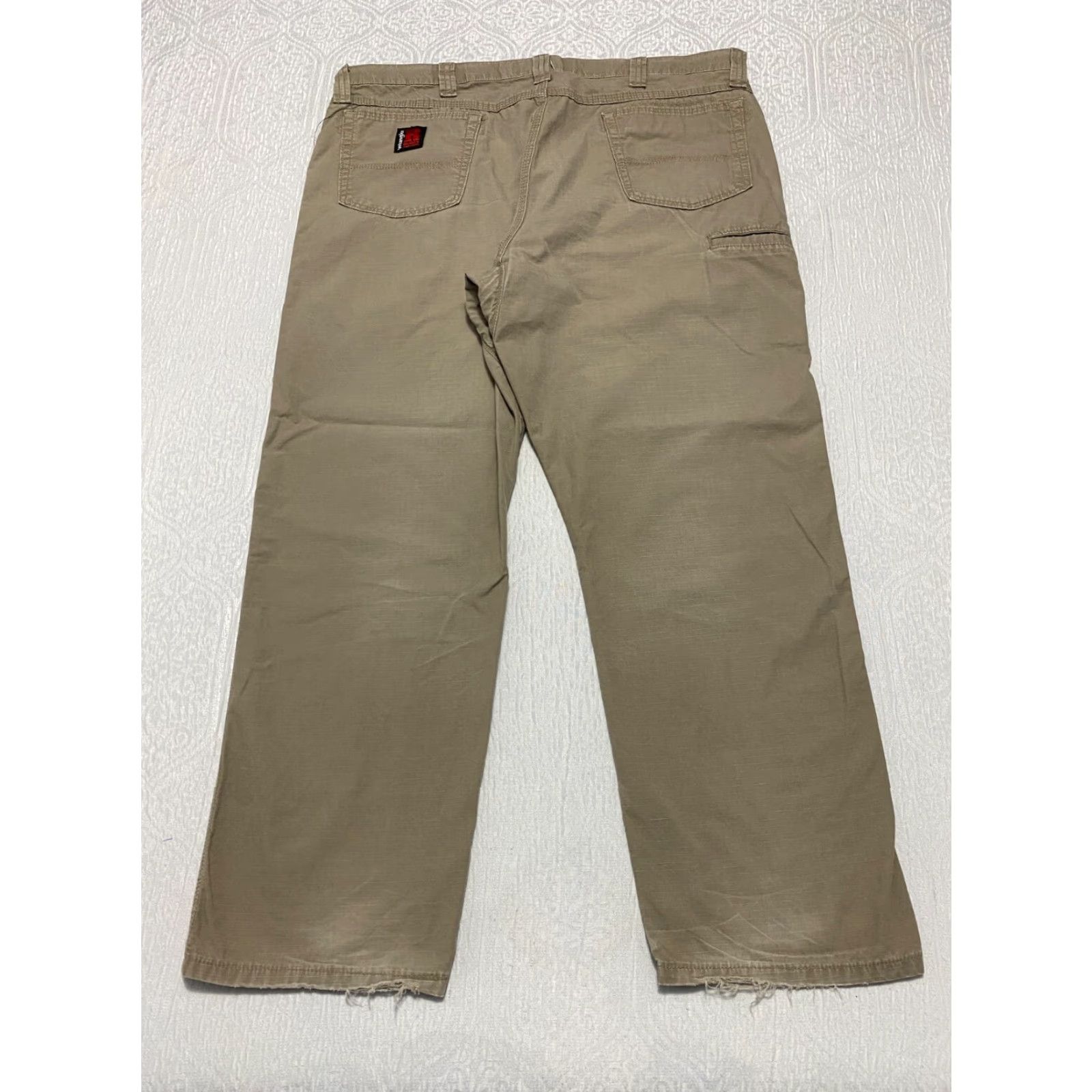 Wrangler VINTAGE Wrangler Riggs Workwear Pants Mens 40x30 Beig Ripstop Straight Vintage Size US 40 / EU 56 - 2 Thumbnail