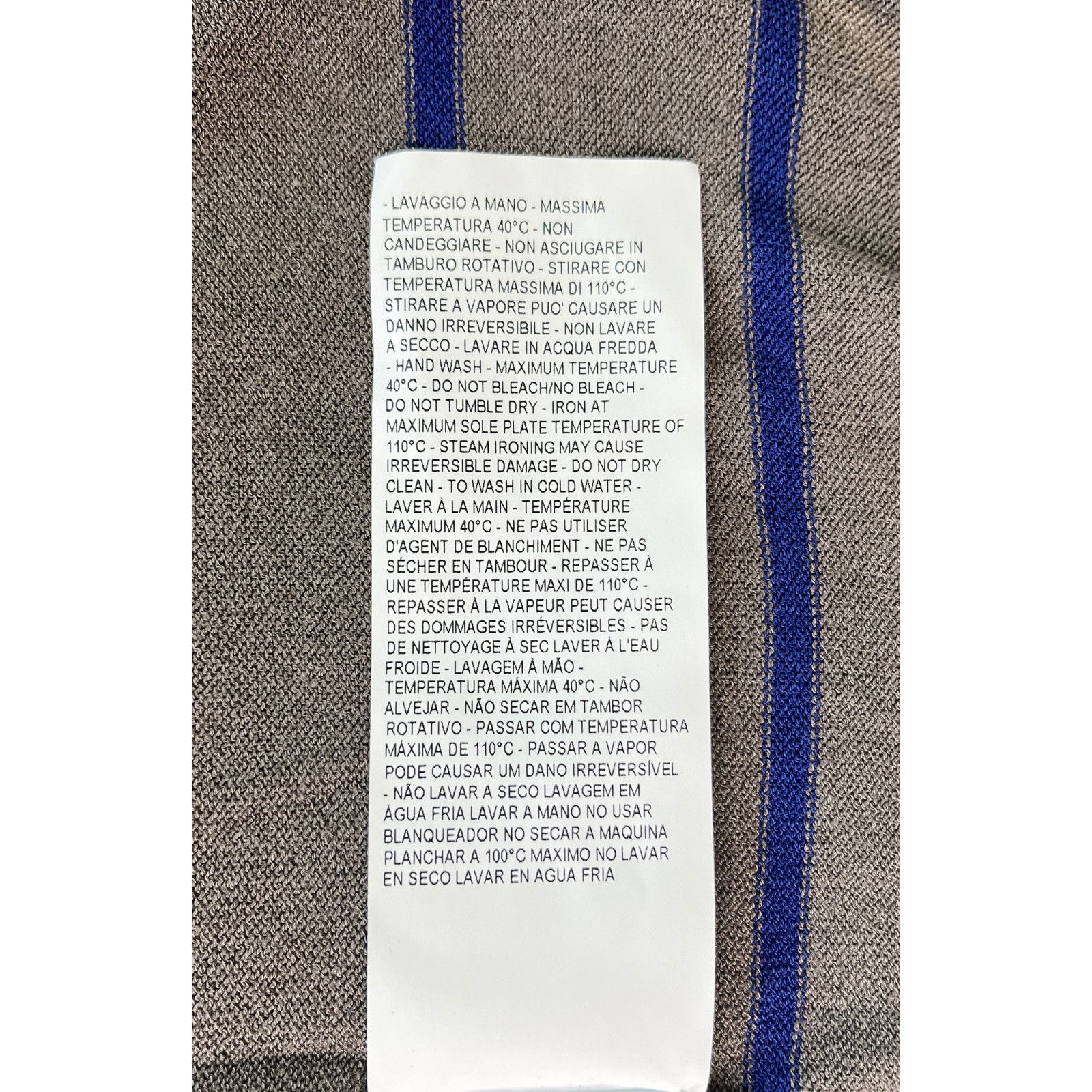 Giorgio Armani SKU2-3 GIORGIO ARMANI Men's Sweater Striped Grey/Blue Small Size US S / EU 44-46 / 1 - 10 Thumbnail