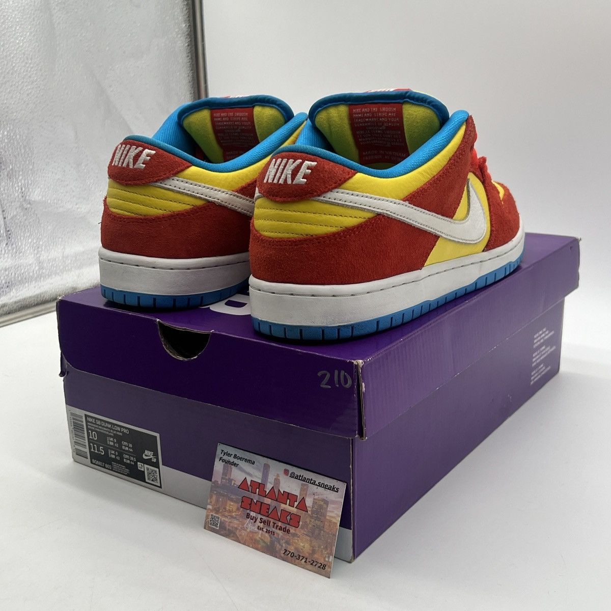 Nike Nike Dunk Low Bart Simpson Size US 10 / EU 43 - 4 Thumbnail