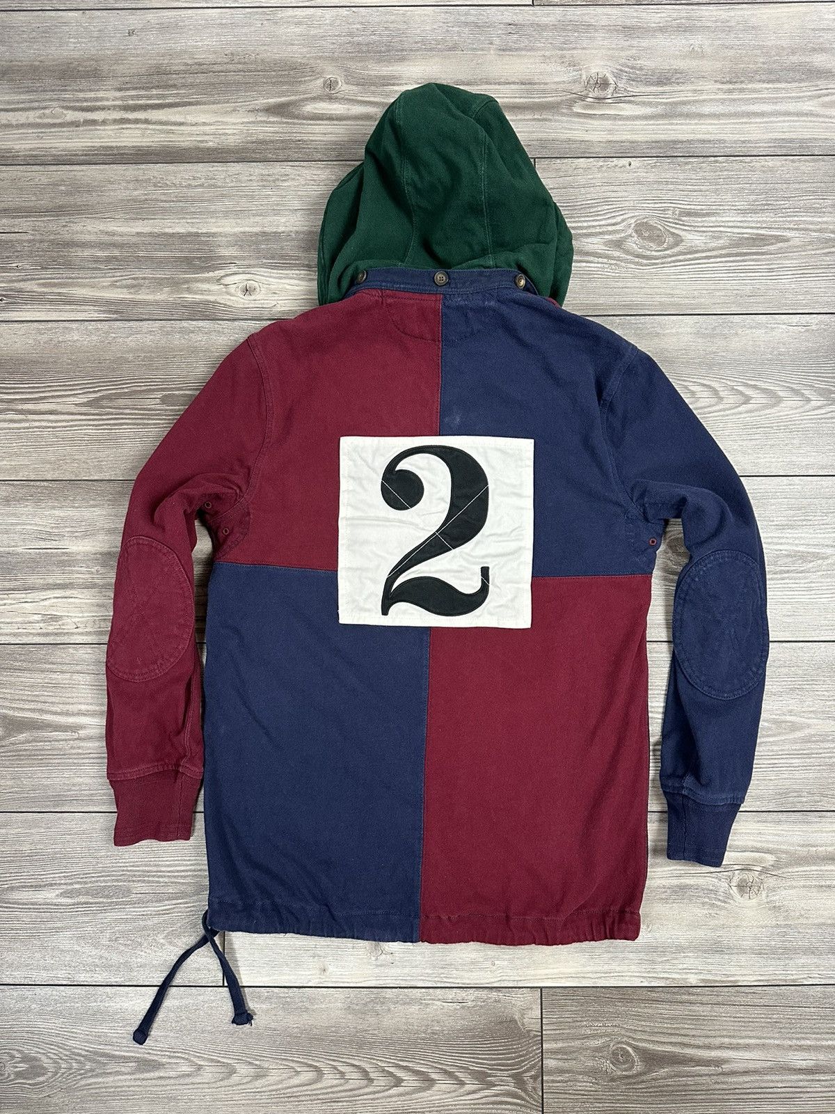 Polo Ralph Lauren Polo Ralph Lauren Hooded Rugby Shirt Size US M / EU 48-50 / 2 - 2 Thumbnail