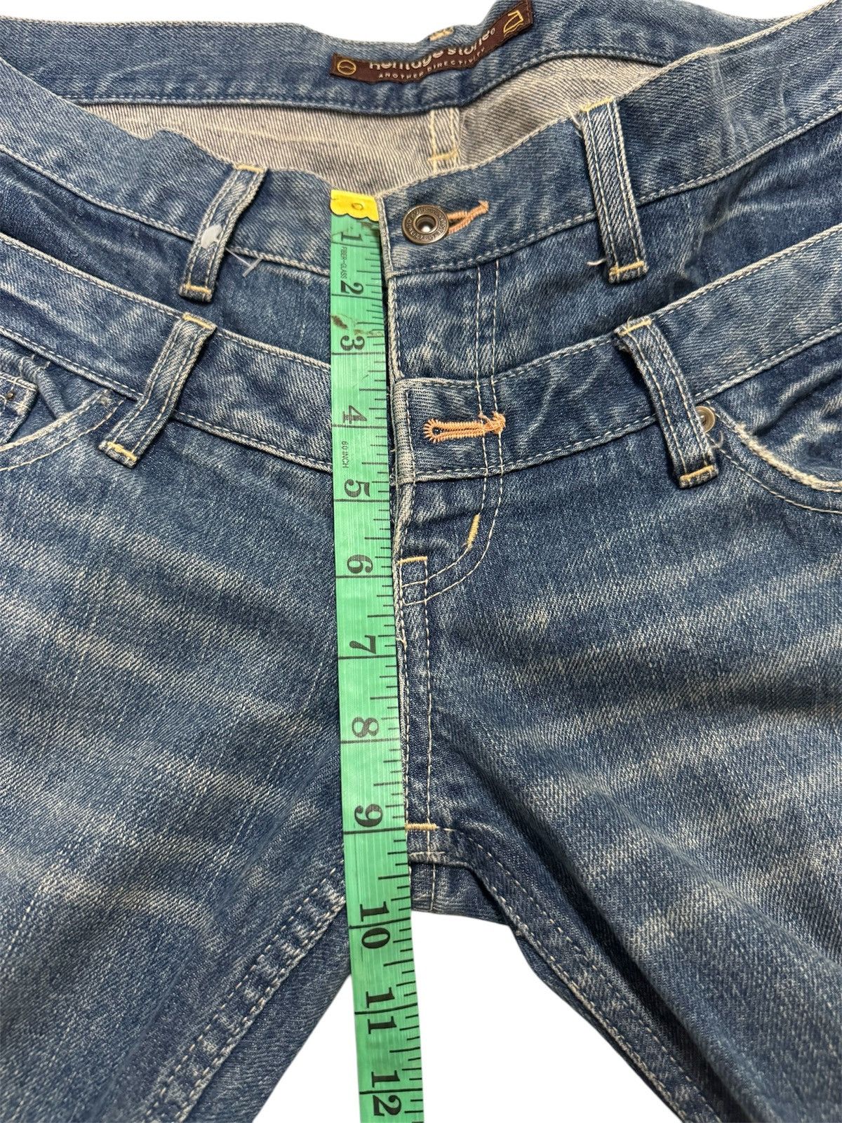Japanese Brand JAPANESE DESIGN DOUBLE WAIST DISTRESSED DENIM JEANS Size US 34 / EU 50 - 20 Thumbnail