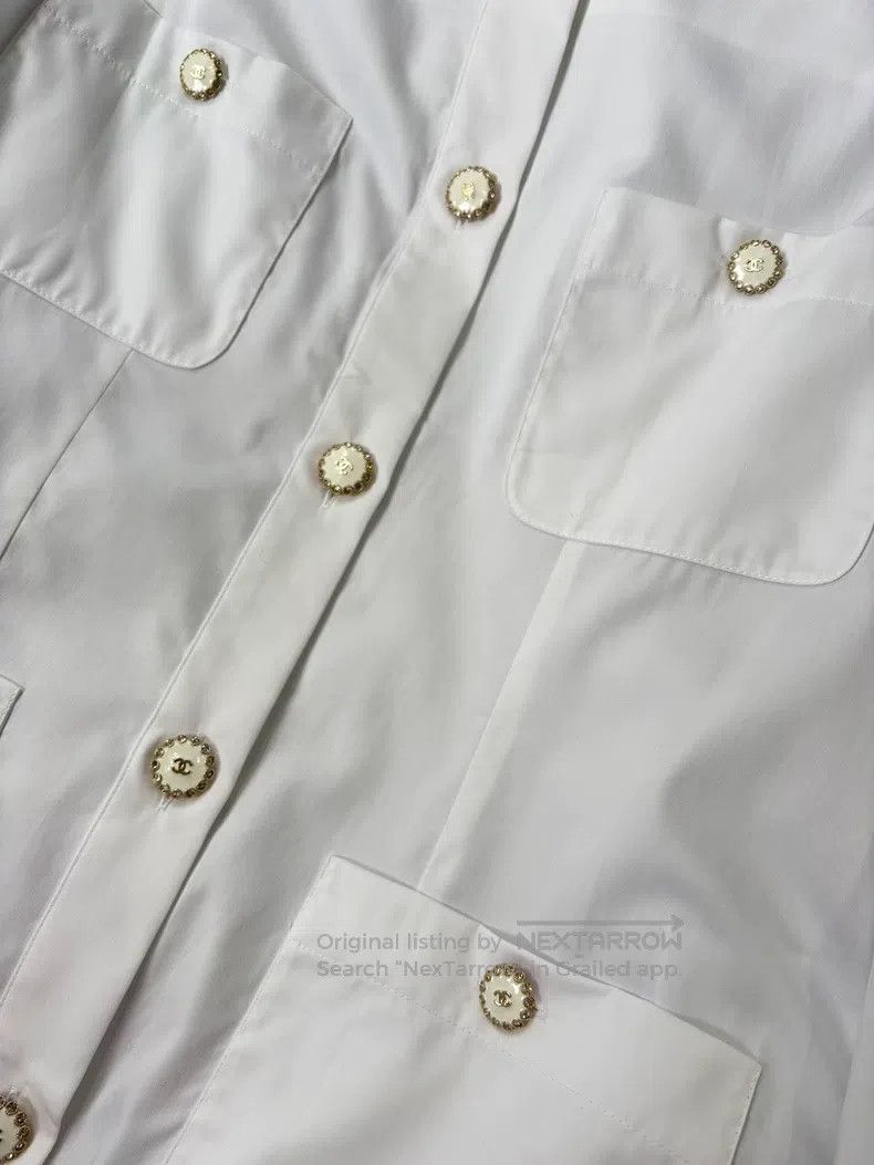 Chanel Chanel White four-pocket shirt Size XS / US 0-2 / IT 36-38 - 3 Thumbnail