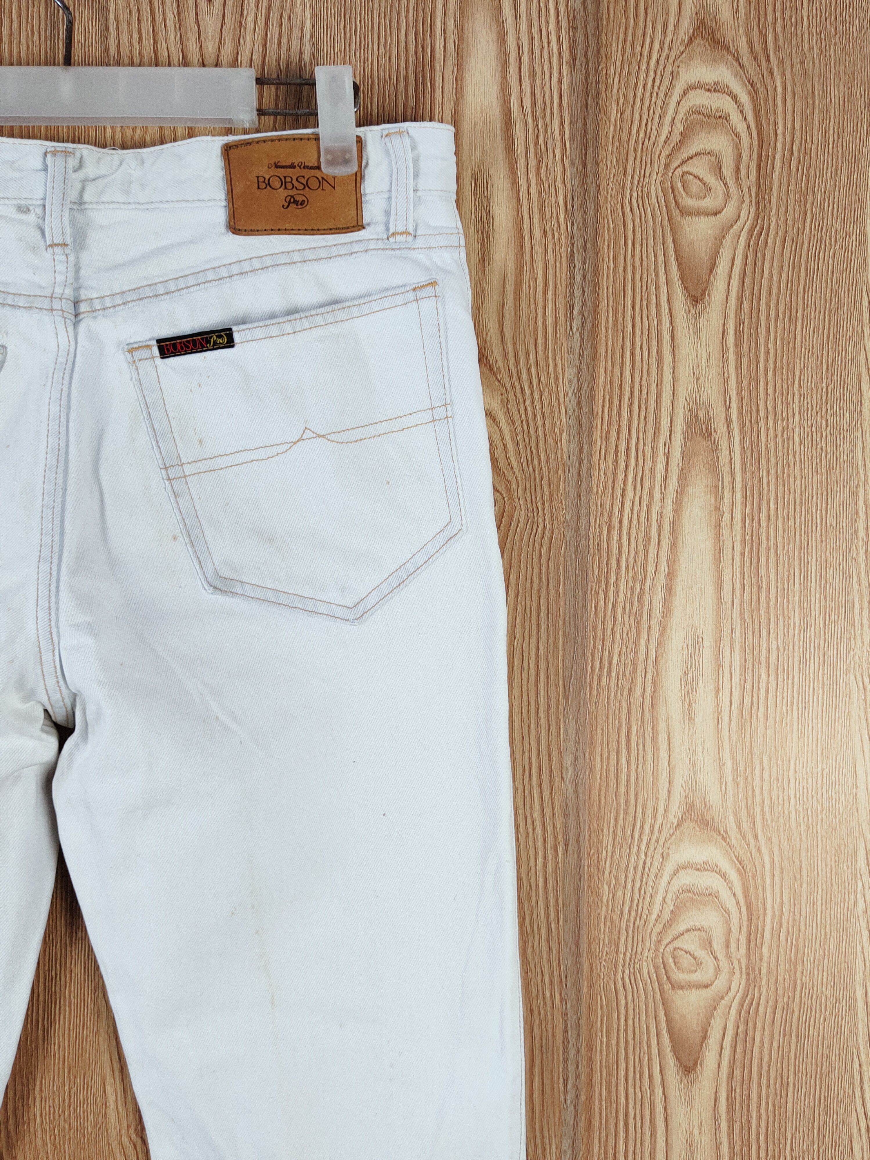 Japanese Brand Bobson Pro White vintage Distressed Ripped Jeans #W543 Size US 33 - 10 Thumbnail