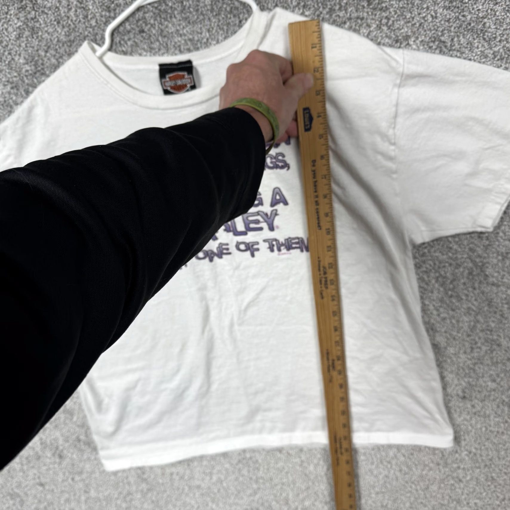 Harley Davidson VINTAGE Harley-Davidson Shirt Womens XL I May Need A Man Biker Funny White Crew Neck Short Sleeve Size XL / US 12-14 / IT 48-50 - 2 Thumbnail