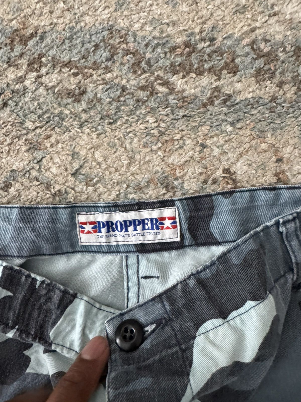 Other VTG Y2K Camo Army Cargo Pants Faded 38 Blue Propoer Size US 38 / EU 54 - 4 Thumbnail