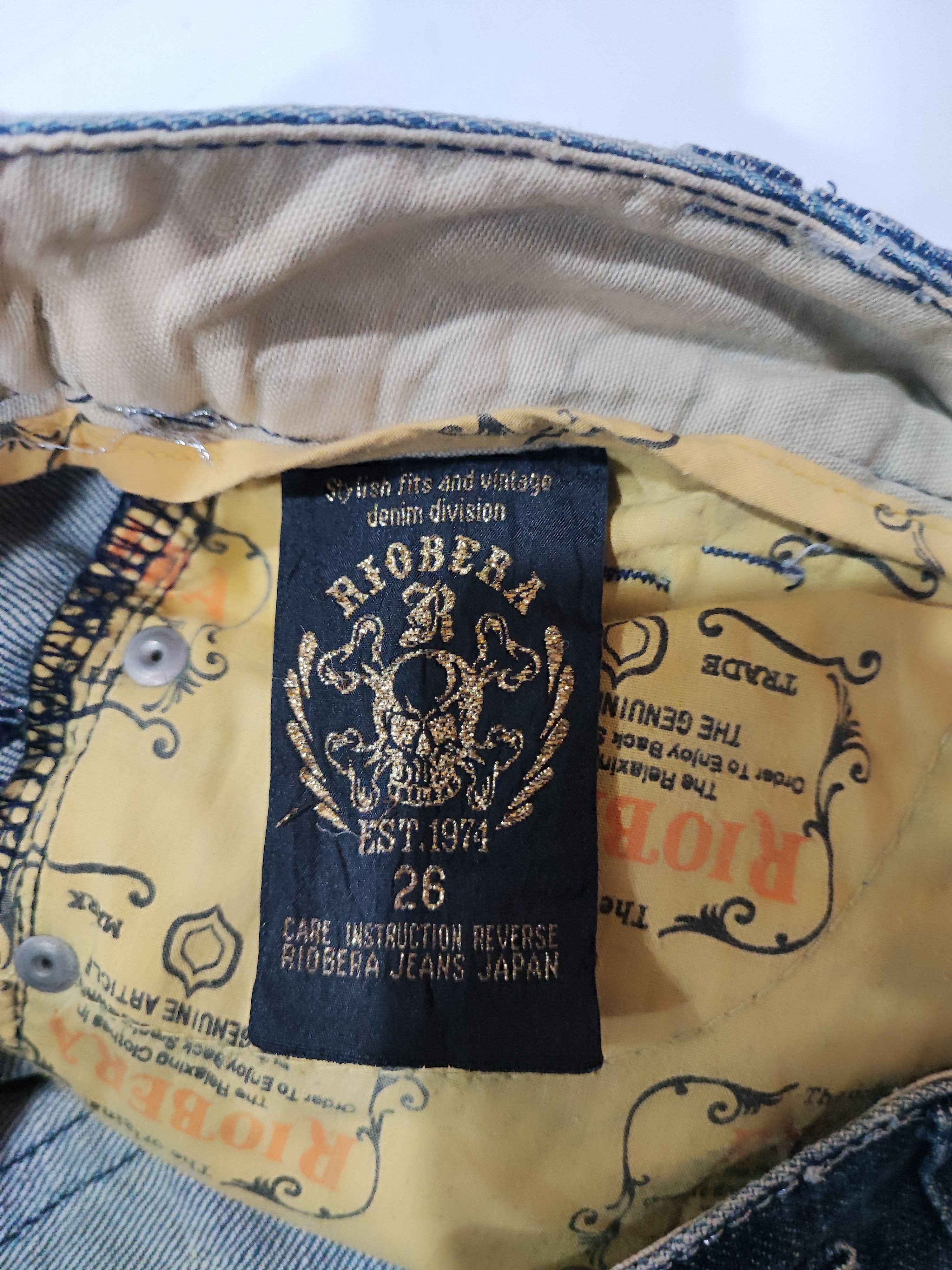 Ed Hardy Y2K Vintage RIOBERA GOTHIC FLARE JEANS Size US 30 / EU 46 - 15 Thumbnail