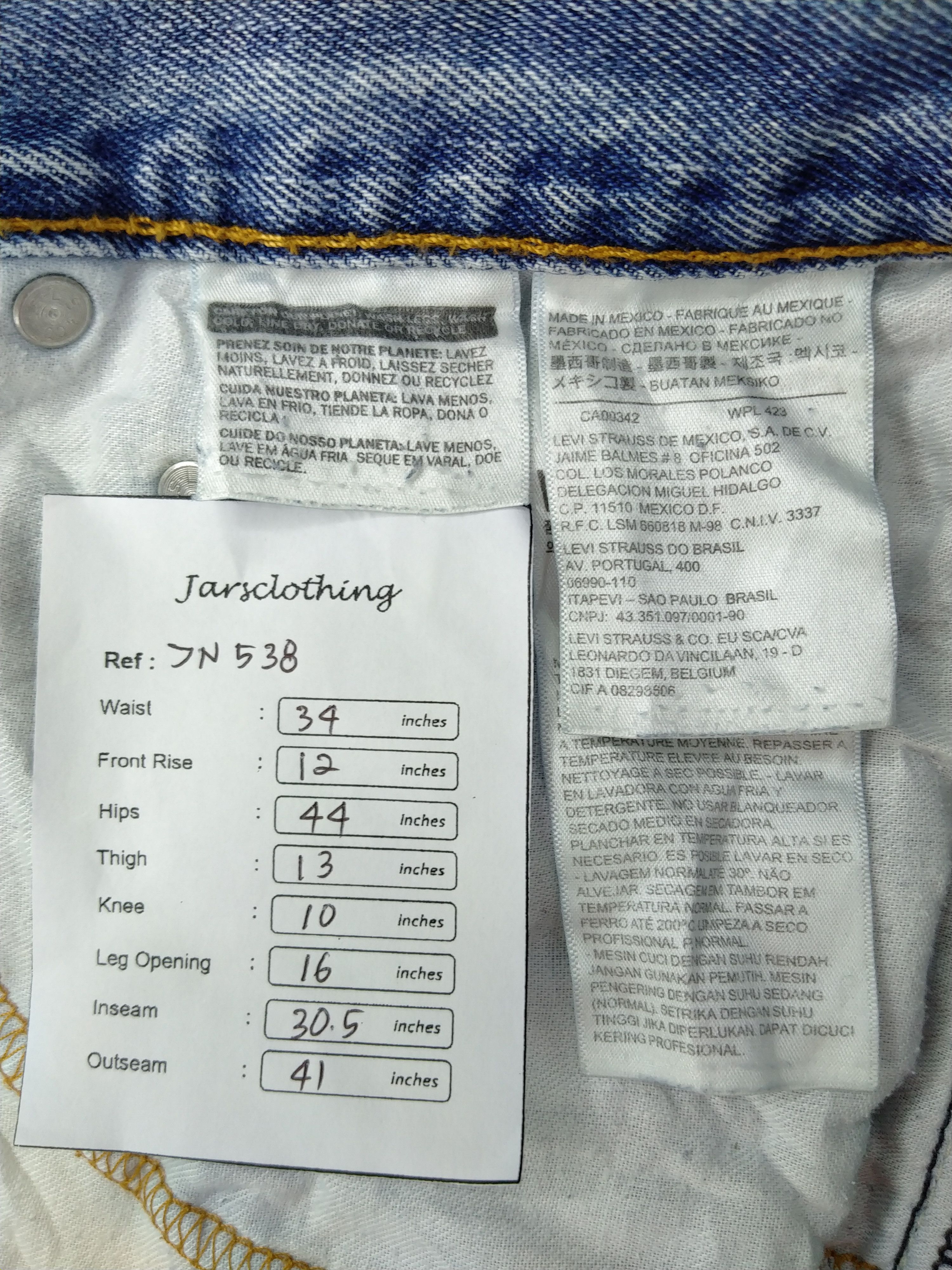 Levi's Light Wash Vintage Levi's 550 Denim 34 x 30.5 -JN538 Size US 34 / EU 50 - 8 Thumbnail
