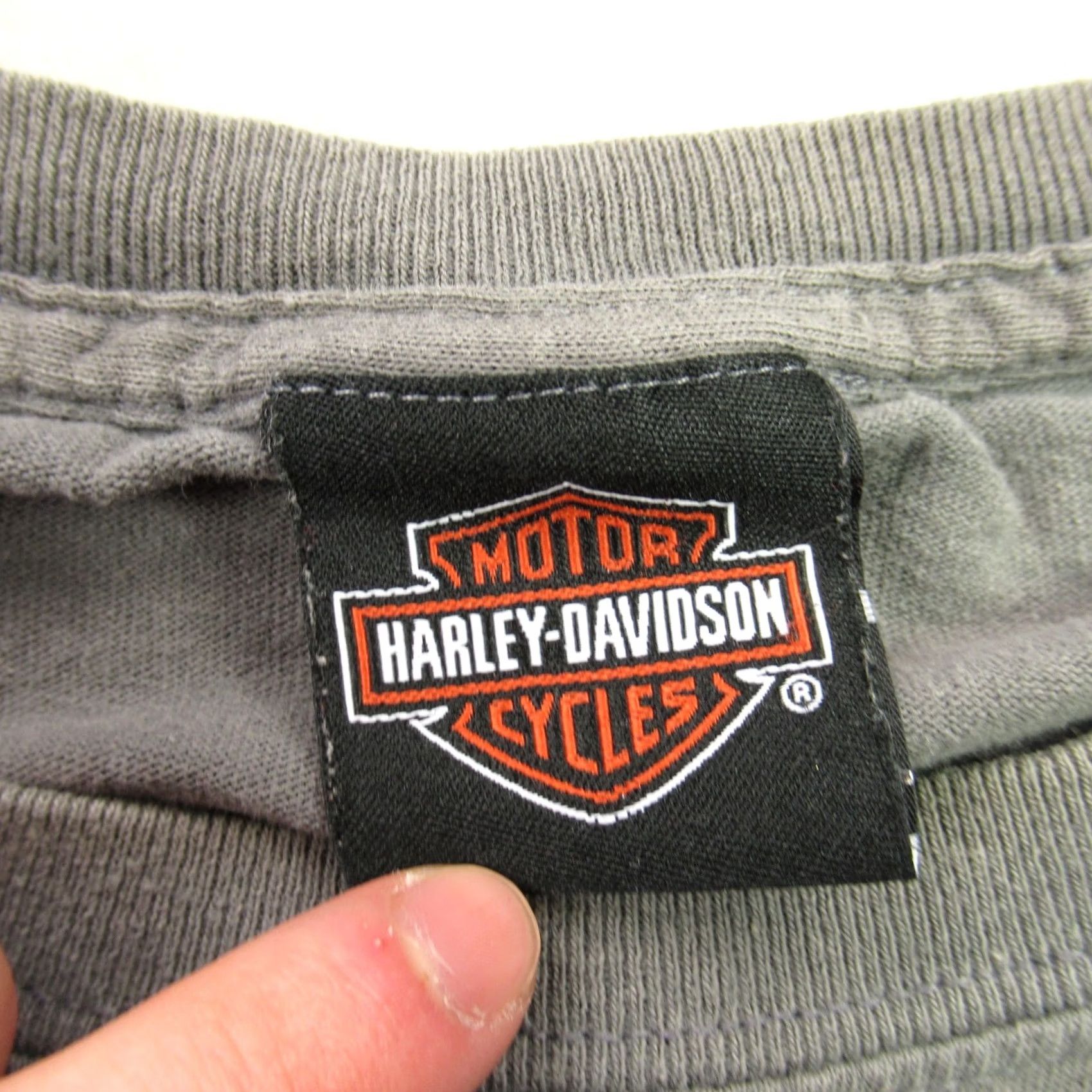 Harley Davidson Harley-Davidson Shirt XL Mens Short Sleeve Crew Neck Gray N/A Kansas Size US XL / EU 56 / 4 - 4 Thumbnail