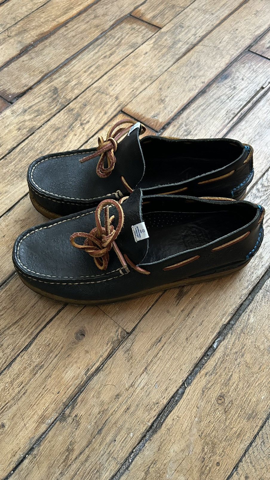 image of Visvim Canoë Moc . Small Us9 Shoes in Black, Men's (Size 8.5)