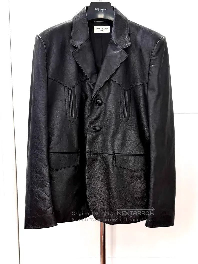 Saint Laurent Paris Saint Laurent Paris Western Grain Leather Business Suit Ja Size US M / EU 48-50 / 2 - 1 Thumbnail