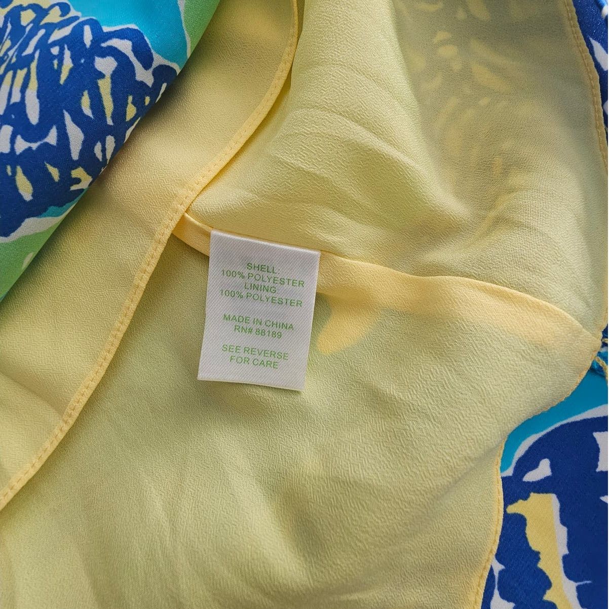 Lilly Pulitzer EUC Lilly Pulitzer Calissi Turquoise Sound the Horn Dress XS Size XS / US 0-2 / IT 36-38 - 14 Thumbnail