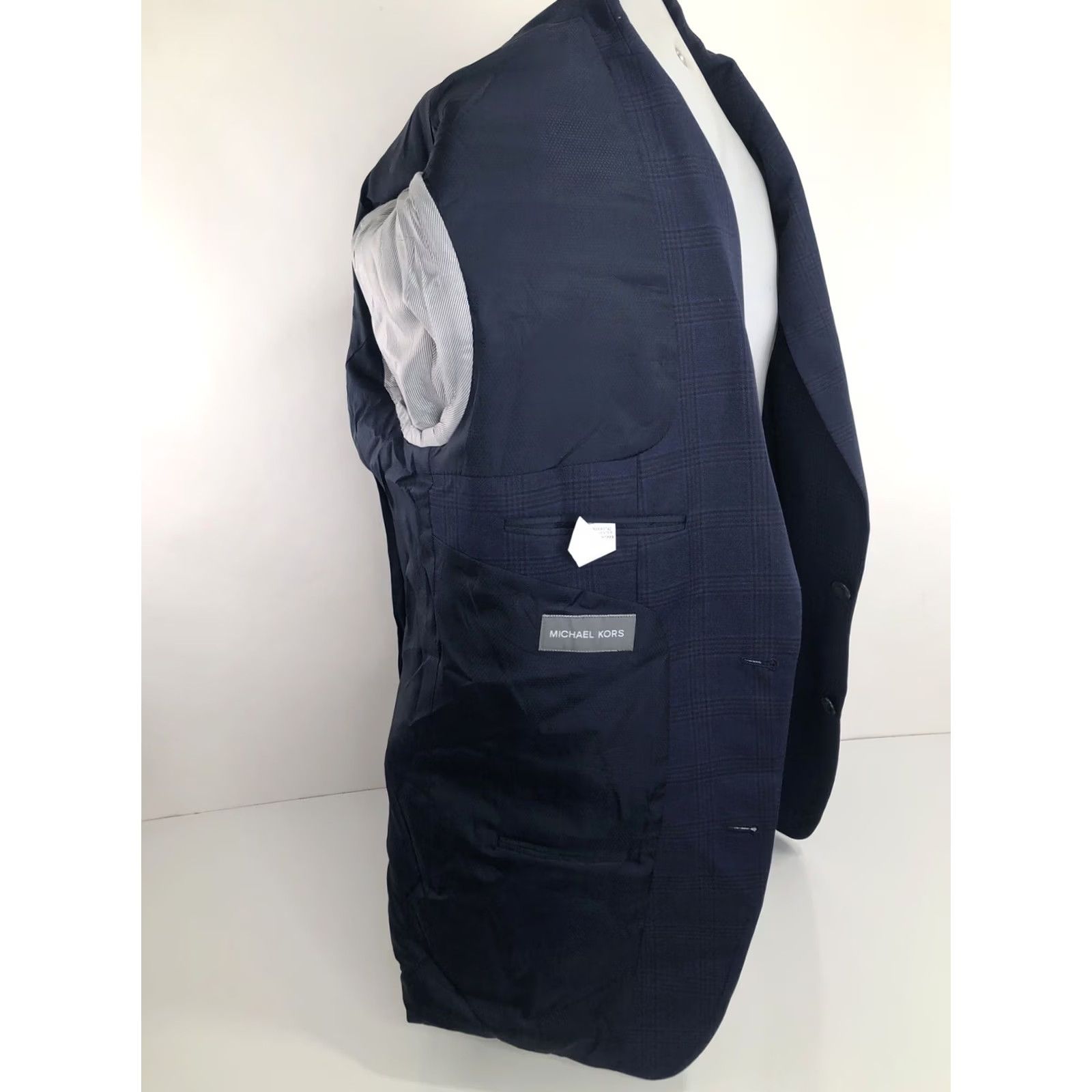 Michael Kors Michael Kors Jacket Mens 42 Long Blue NEW TAGS Windowpane Blazer Size 42R - 7 Thumbnail