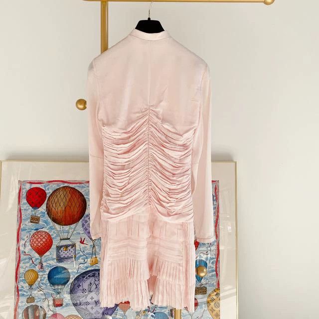 Dior Dior Pink mulberry silk dress Size XS / US 0-2 / IT 36-38 - 2 Thumbnail