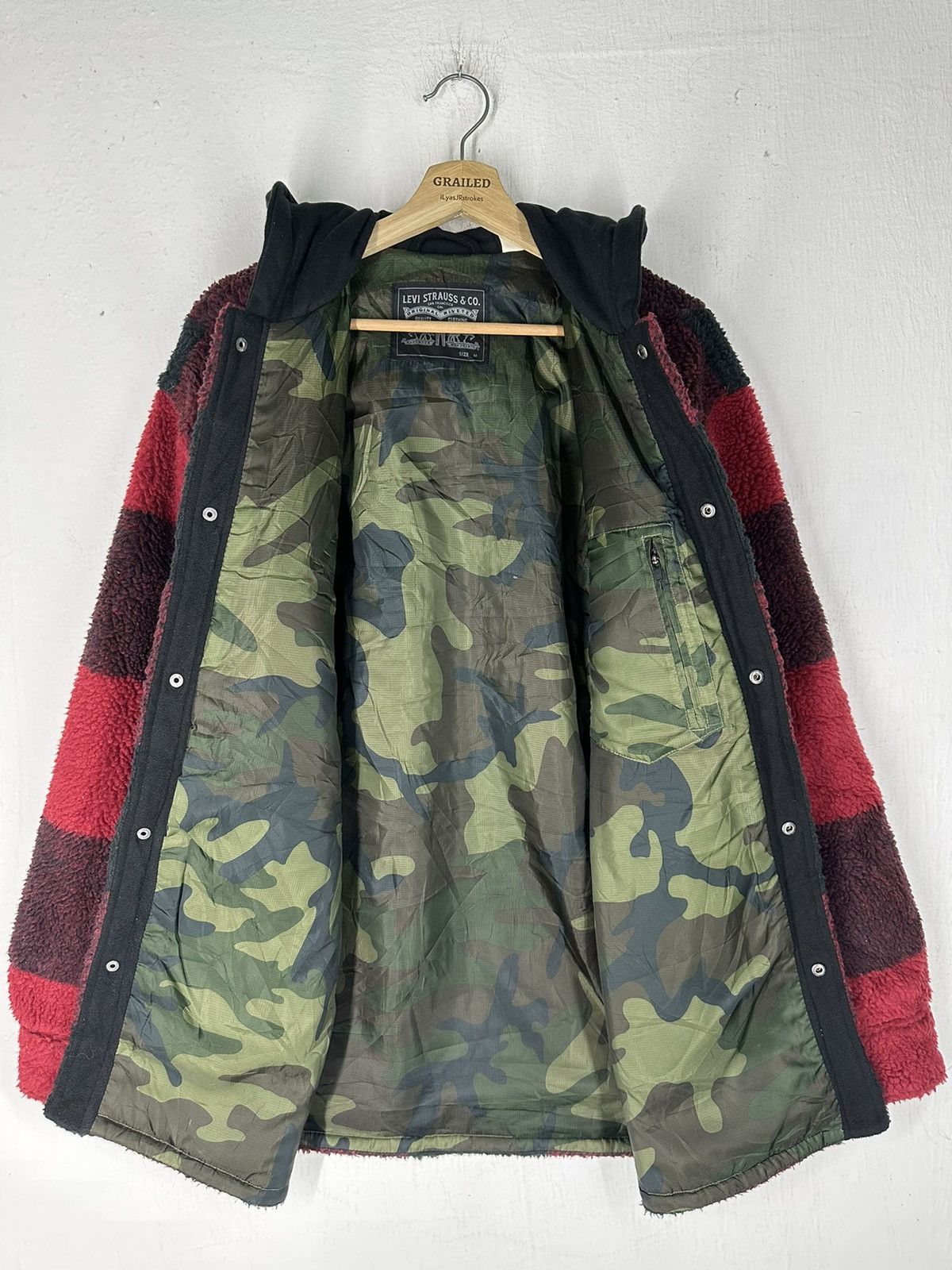 Levi's Vintage Clothing Levi’s Sherpa Jackson Worker Hoodie Shirt Fleece Jacket Size US M / EU 48-50 / 2 - 13 Thumbnail