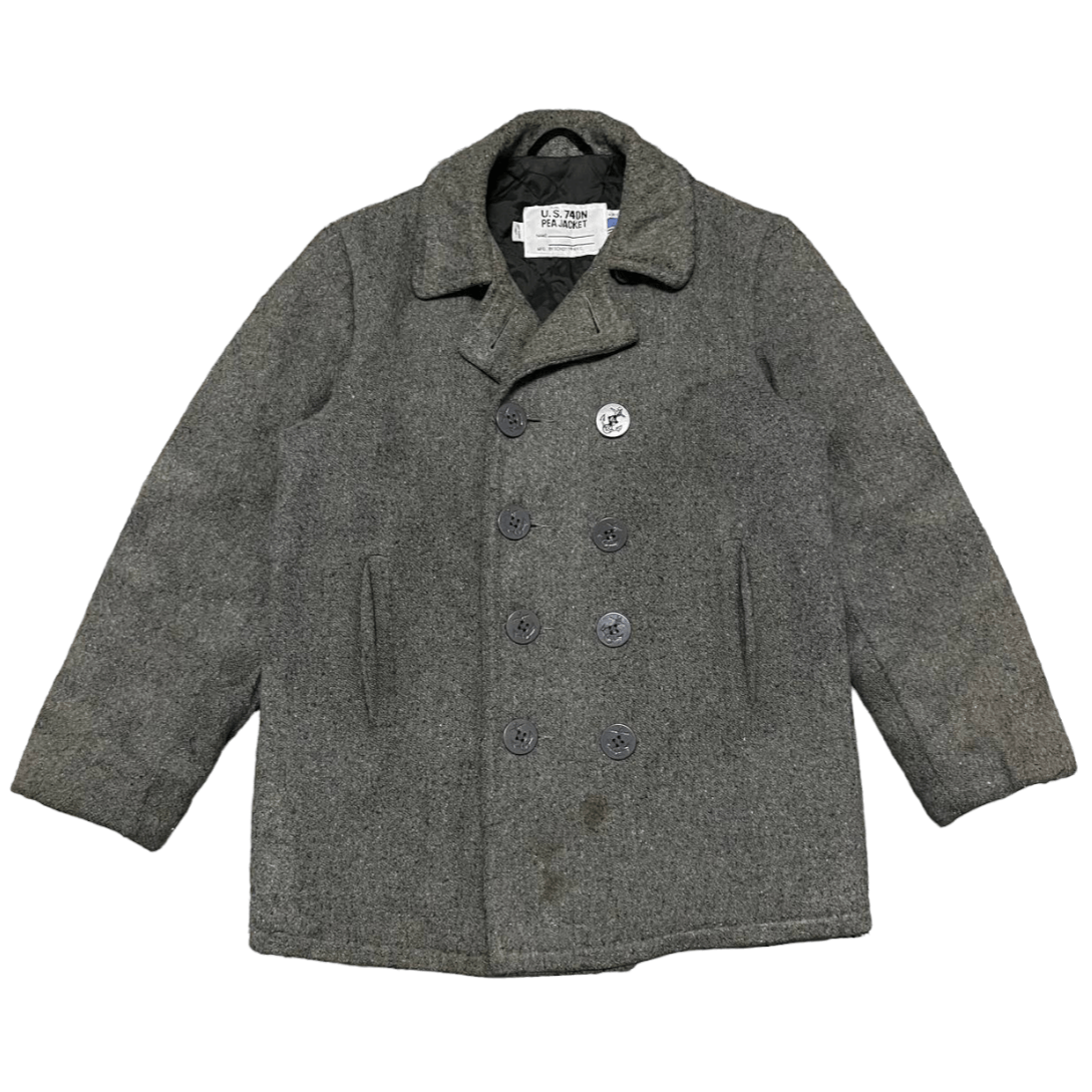 Schott Vintage U.S. 740N Pea Jacket by Schott Wool Coat Size US M / EU 48-50 / 2 - 1 Thumbnail