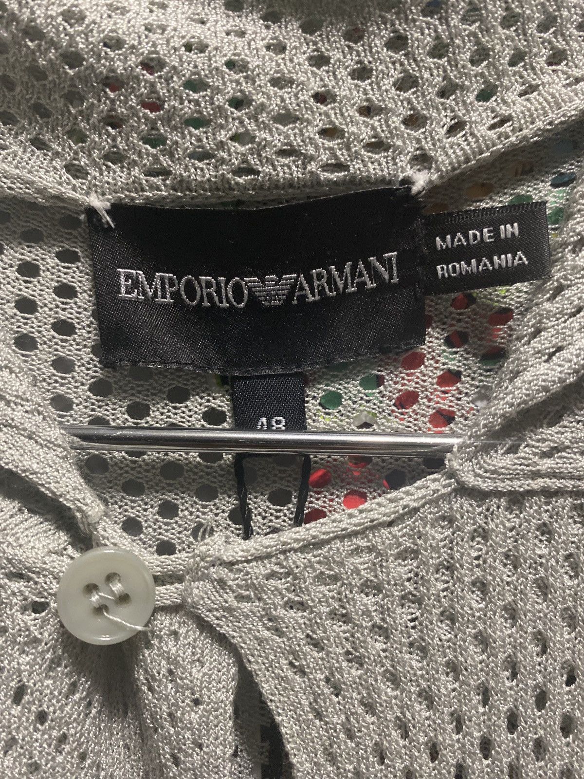 Emporio Armani Runway perforated knit cardigan Size US M / EU 48-50 / 2 - 2 Thumbnail