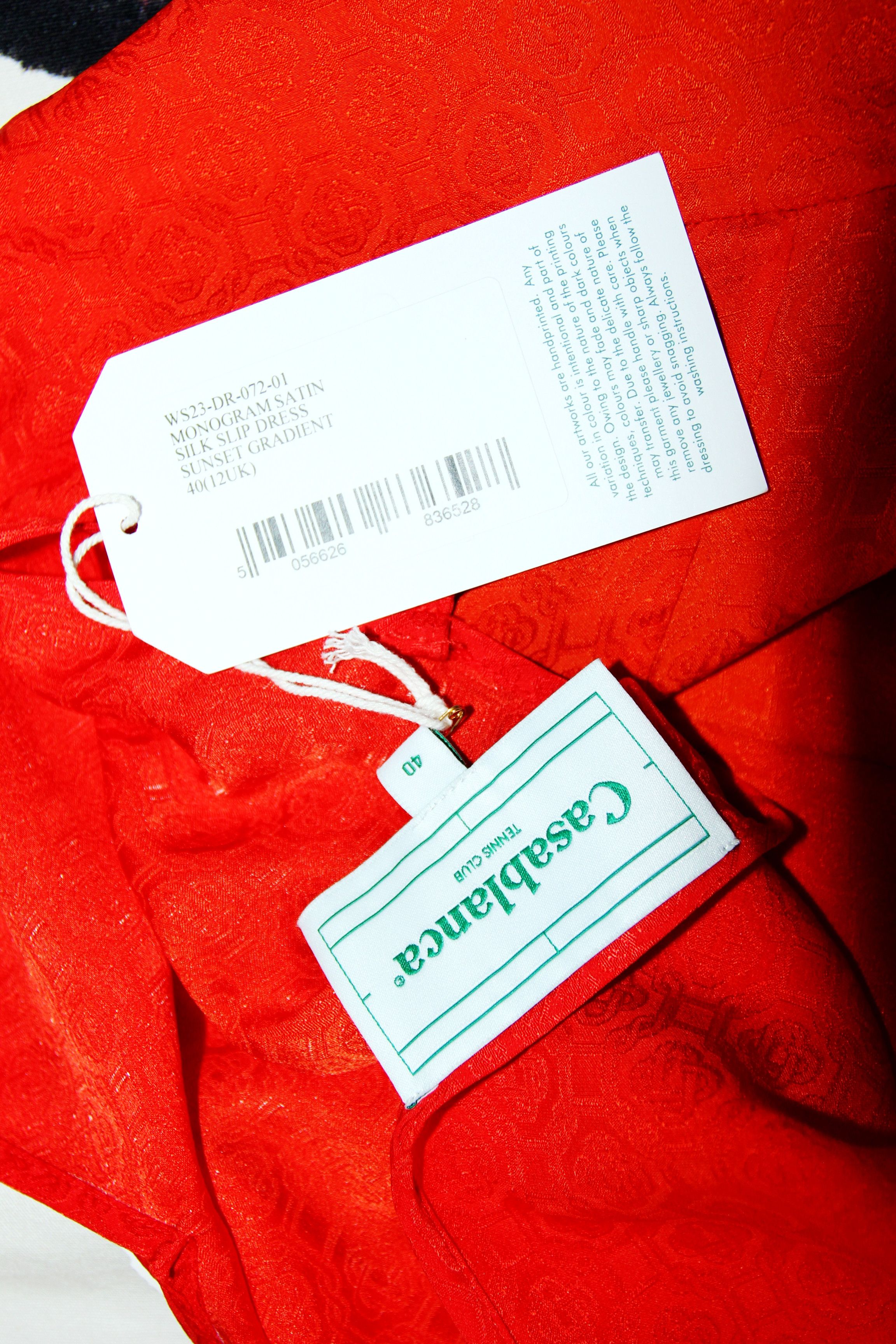 Casablanca BNWT SS23 CASABLANCA MONOGRAM SATIN SILK SLIP DRESS 40 Size S / US 4 / IT 40 - 8 Thumbnail