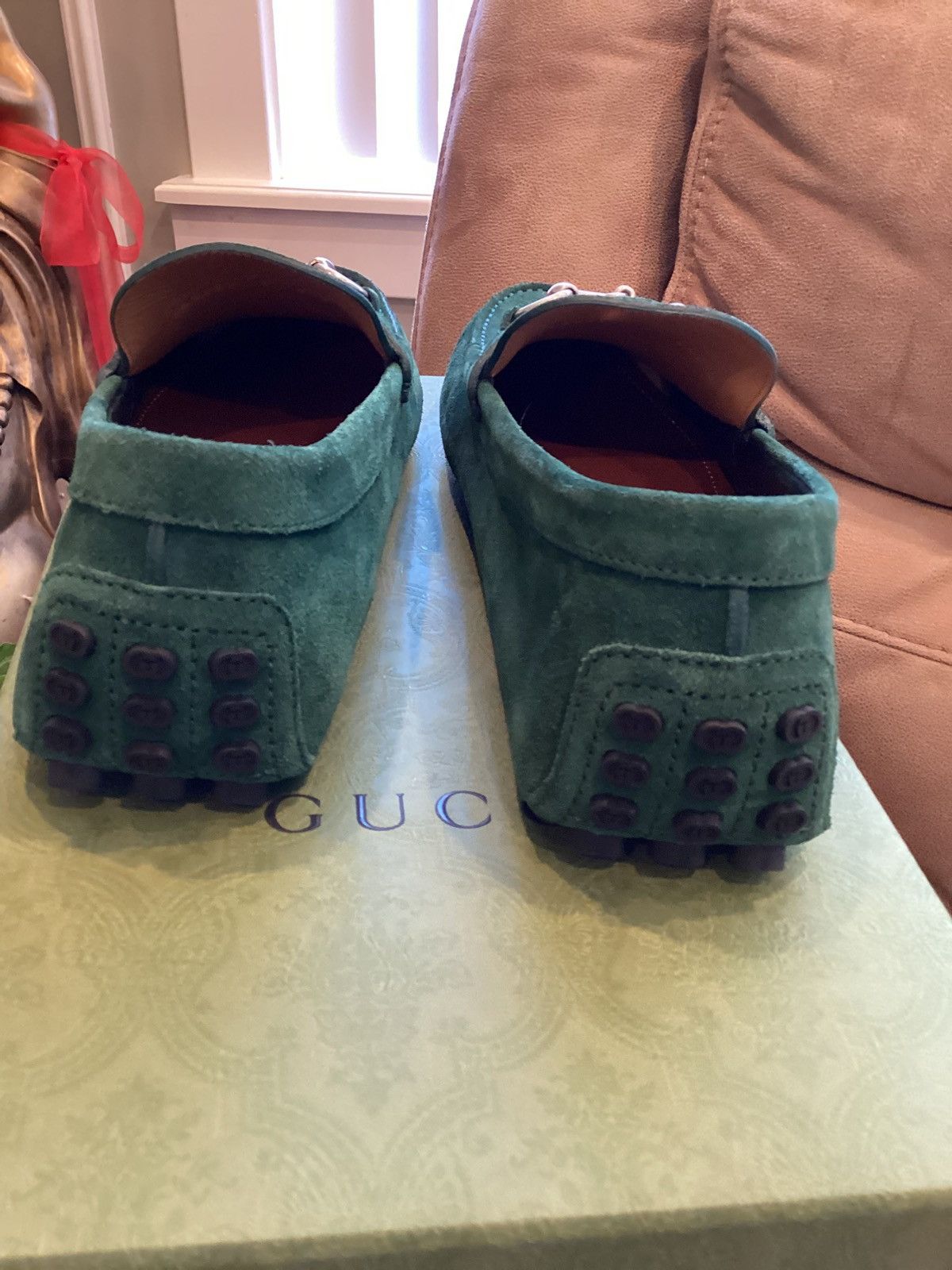 Gucci Gucci green suede loafers with horsebit Size US 9 / EU 42 - 5 Thumbnail