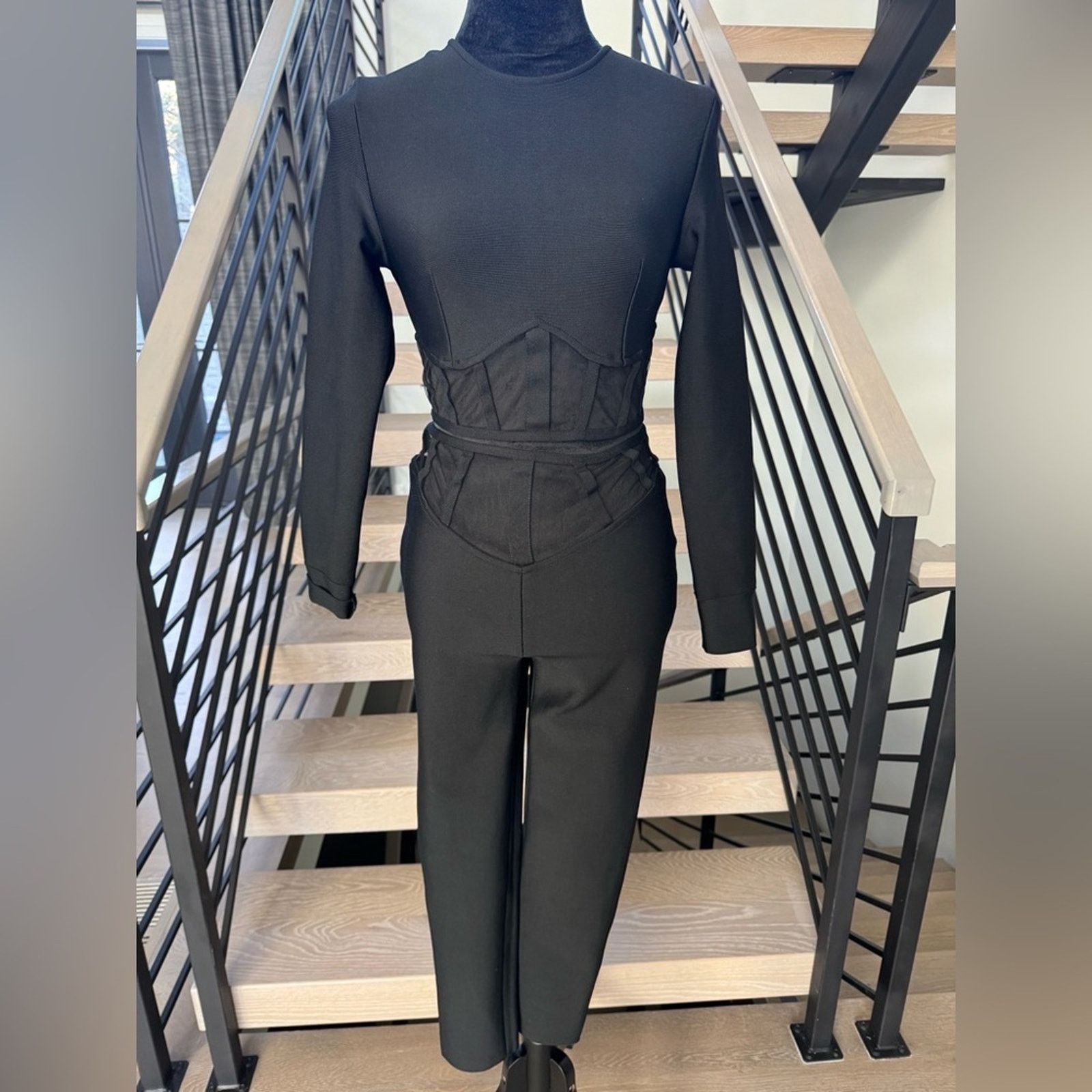 Other New Y2K Black Mesh Panel 2 piece set with matching pants Size 25" / US 0 / IT 36 - 5 Thumbnail